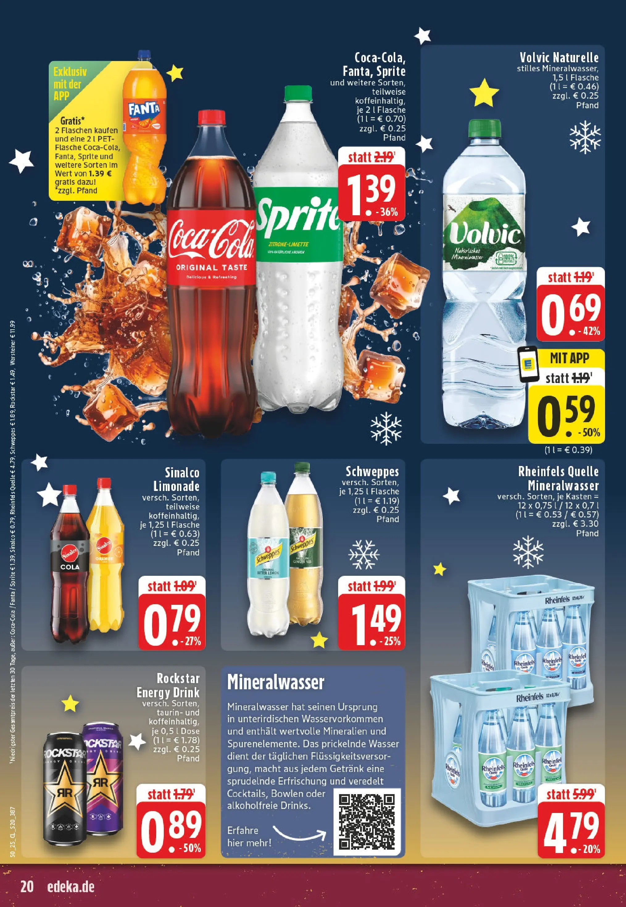 Edeka prospekt Bedburg Hau	 (ab 07.12.2025) » Angebote Online | Seite: 20 | Produkte: Sinalco, Rockstar energy, Energy, Rockstar