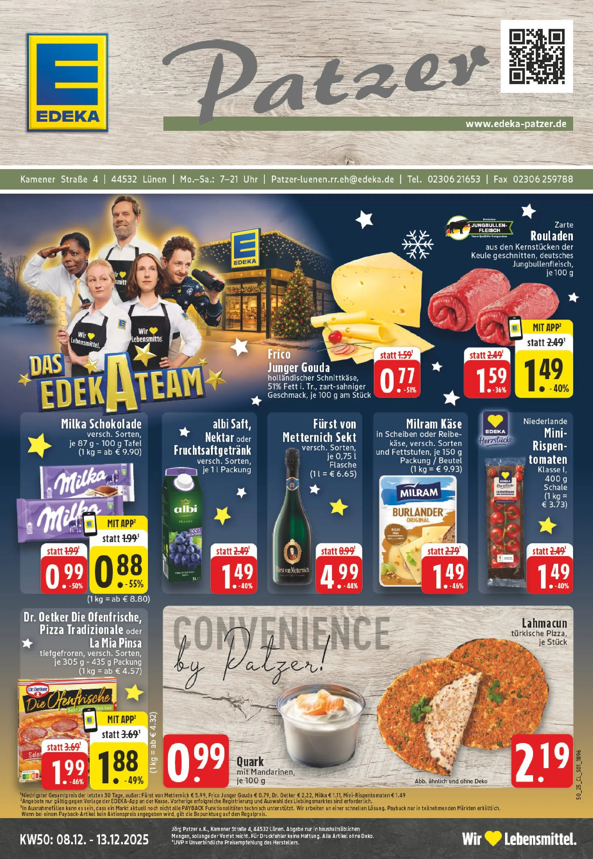 Edeka prospekt Lünen	 (ab 07.12.2025) » Angebote Online | Seite: 1 | Produkte: Quark, Käse, Sekt, Pizza