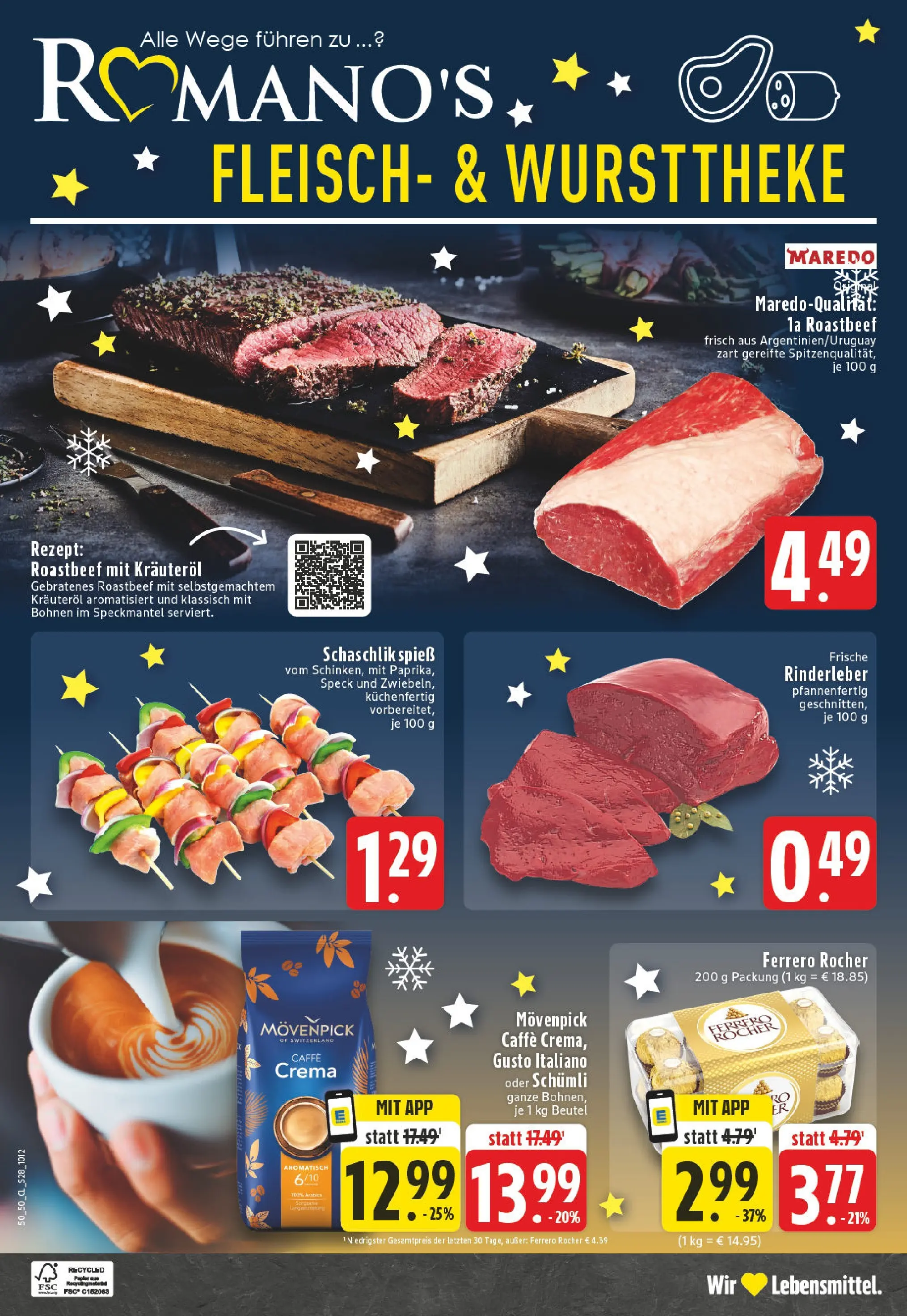 Edeka prospekt Köln-Godorf	 (ab 07.12.2025) » Angebote Online | Seite: 30 | Produkte: Ferrero rocher, Roastbeef, Fleisch