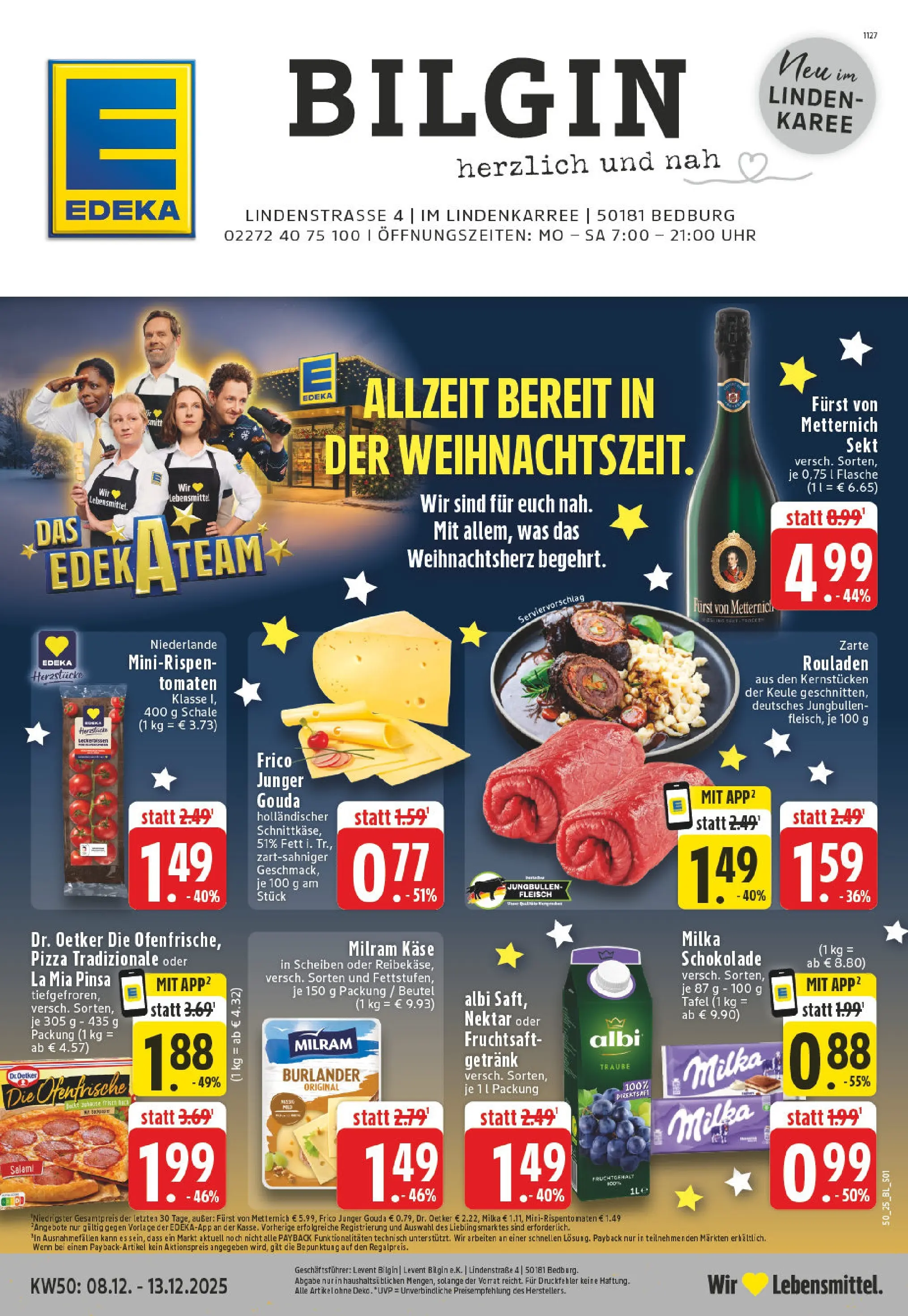 Edeka prospekt Bedburg	 (ab 07.12.2025) » Angebote Online | Seite: 1 | Produkte: Furst von metternich, Sekt, Salami, Uhr