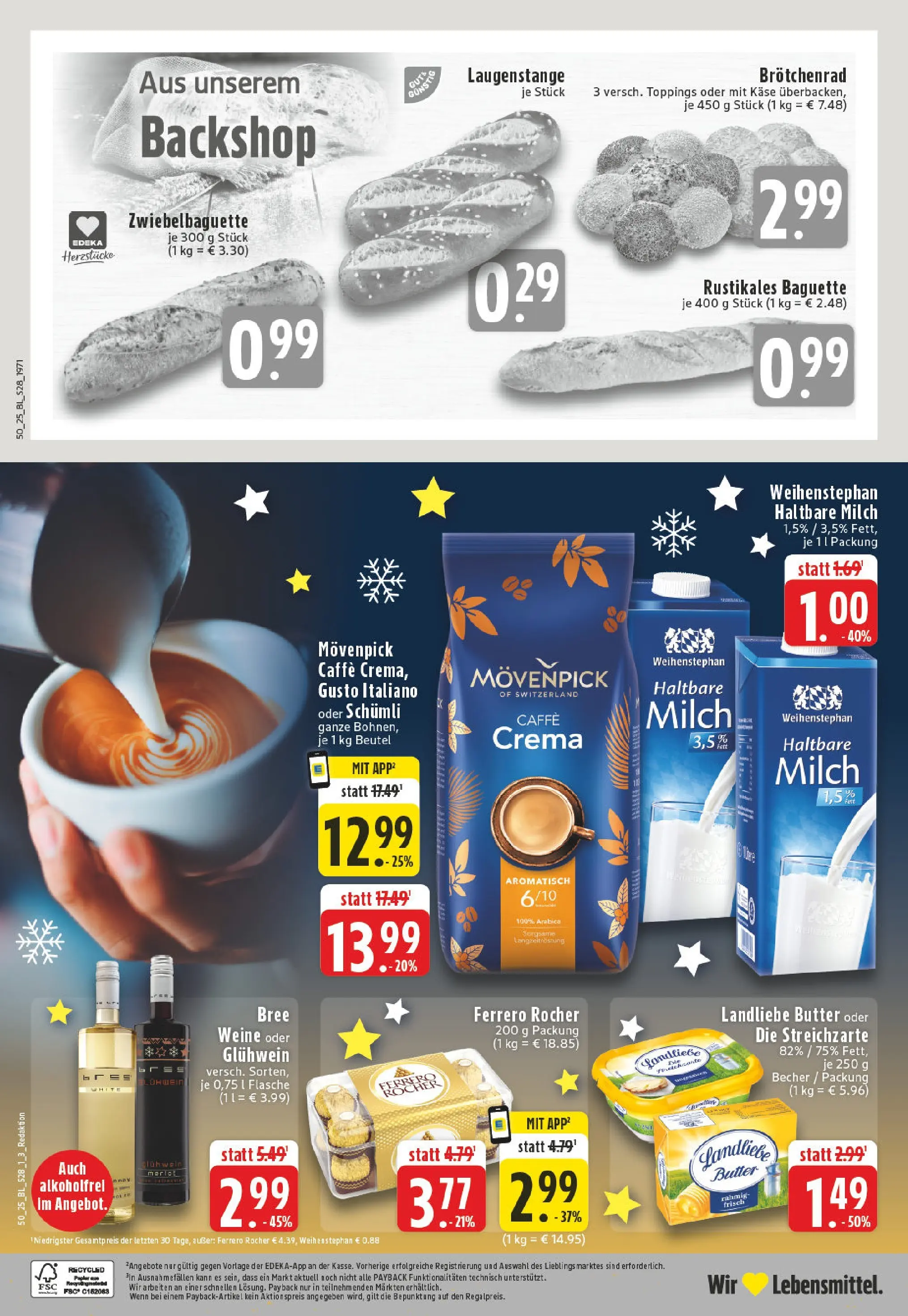 Edeka prospekt Altena	 (ab 07.12.2025) » Angebote Online | Seite: 30 | Produkte: Milch, Käse, Merlot, Landliebe butter