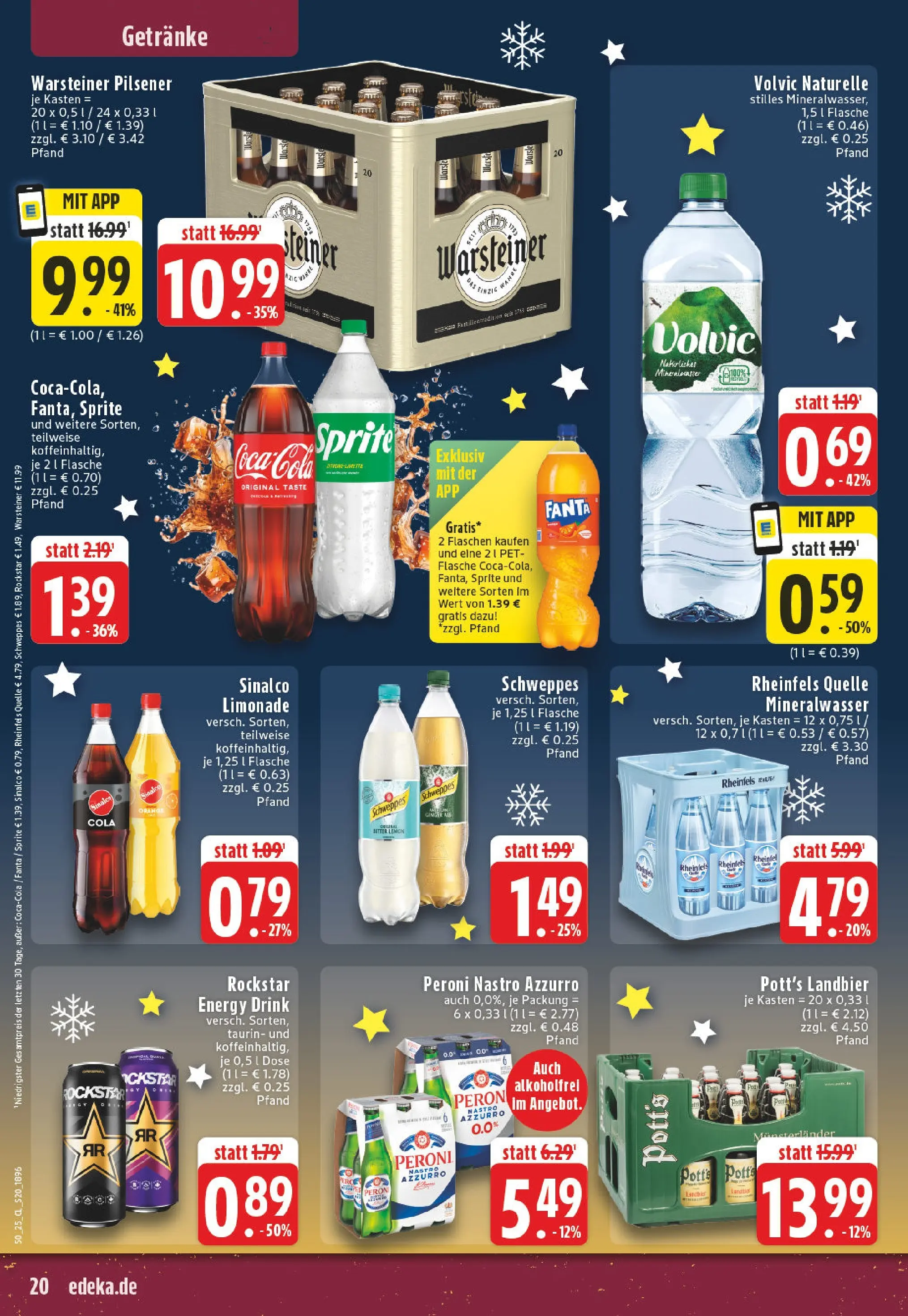 Edeka prospekt Lünen	 (ab 07.12.2025) » Angebote Online | Seite: 20 | Produkte: Sinalco, Fanta, Sprite, Warsteiner