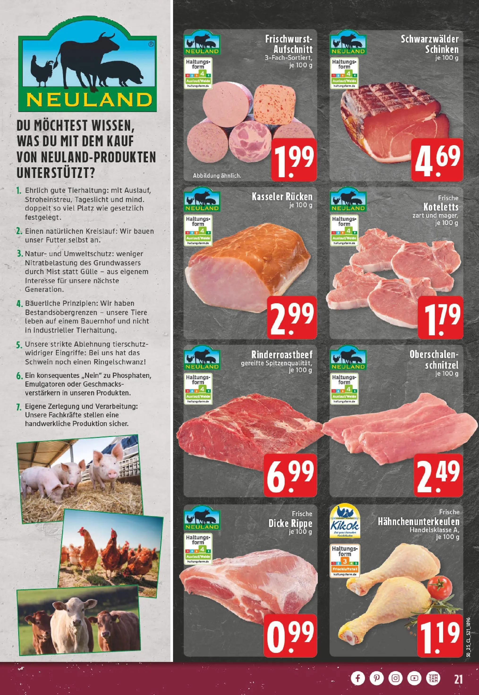 Edeka prospekt Lünen	 (ab 07.12.2025) » Angebote Online | Seite: 21 | Produkte: Spare ribs, Schnitzel, Schinken, Steak