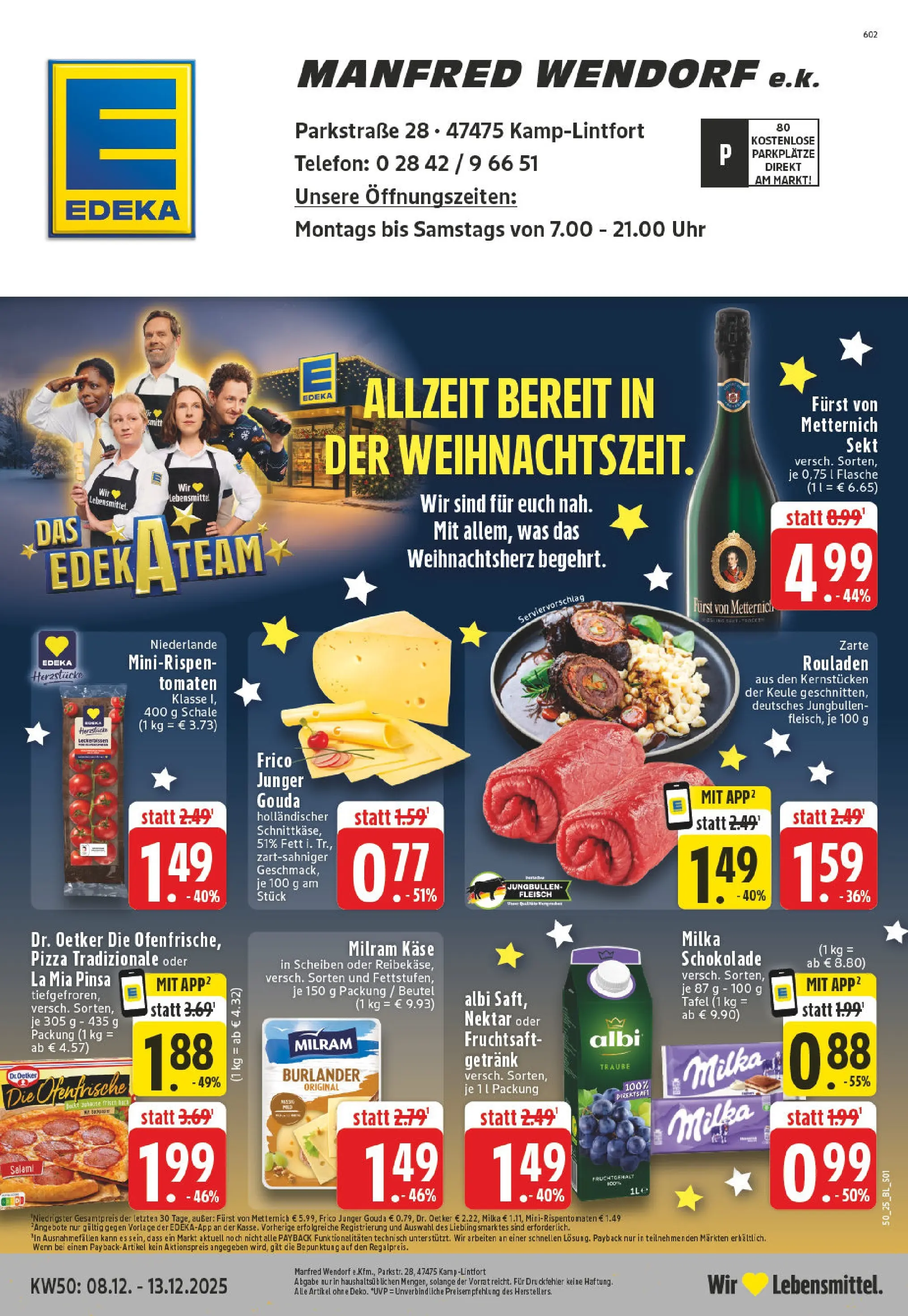 Edeka prospekt Kamp-Lintfort	 (ab 07.12.2025) » Angebote Online | Seite: 1 | Produkte: Furst von metternich, Käse, Sekt, Fleisch
