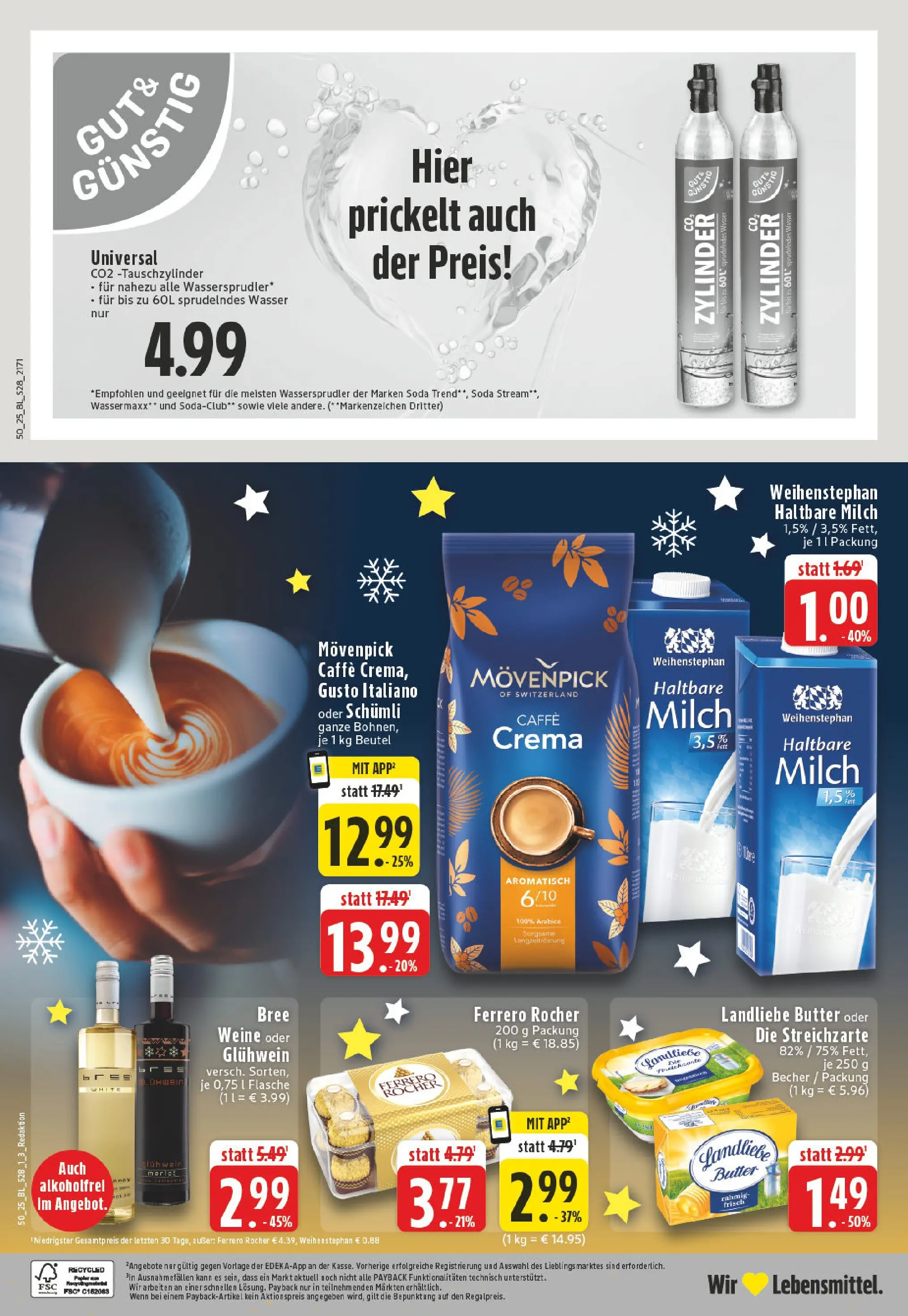 Edeka prospekt Wermelskirchen	 (ab 07.12.2025) » Angebote Online | Seite: 30 | Produkte: Butter, Merlot, Landliebe butter, Wasser