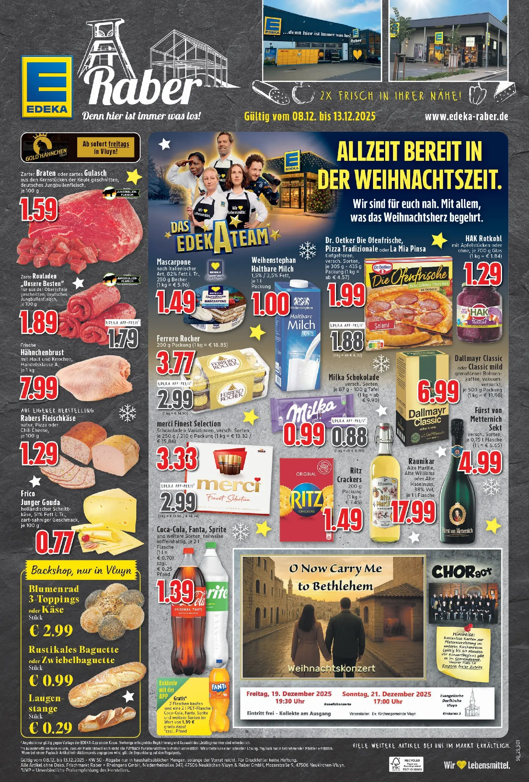Edeka prospekt Neukirchen-Vluyn	 (ab 07.12.2025) » Angebote Online | Seite: 1 | Produkte: Milch, Käse, Schokolade, Baguette