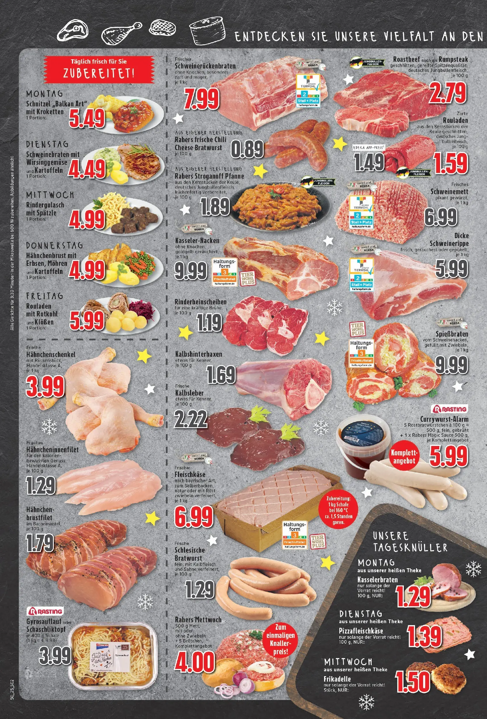 Edeka prospekt Neukirchen-Vluyn	 (ab 07.12.2025) » Angebote Online | Seite: 2 | Produkte: Hahnchen, Roastbeef, Kalbsleber, Chili