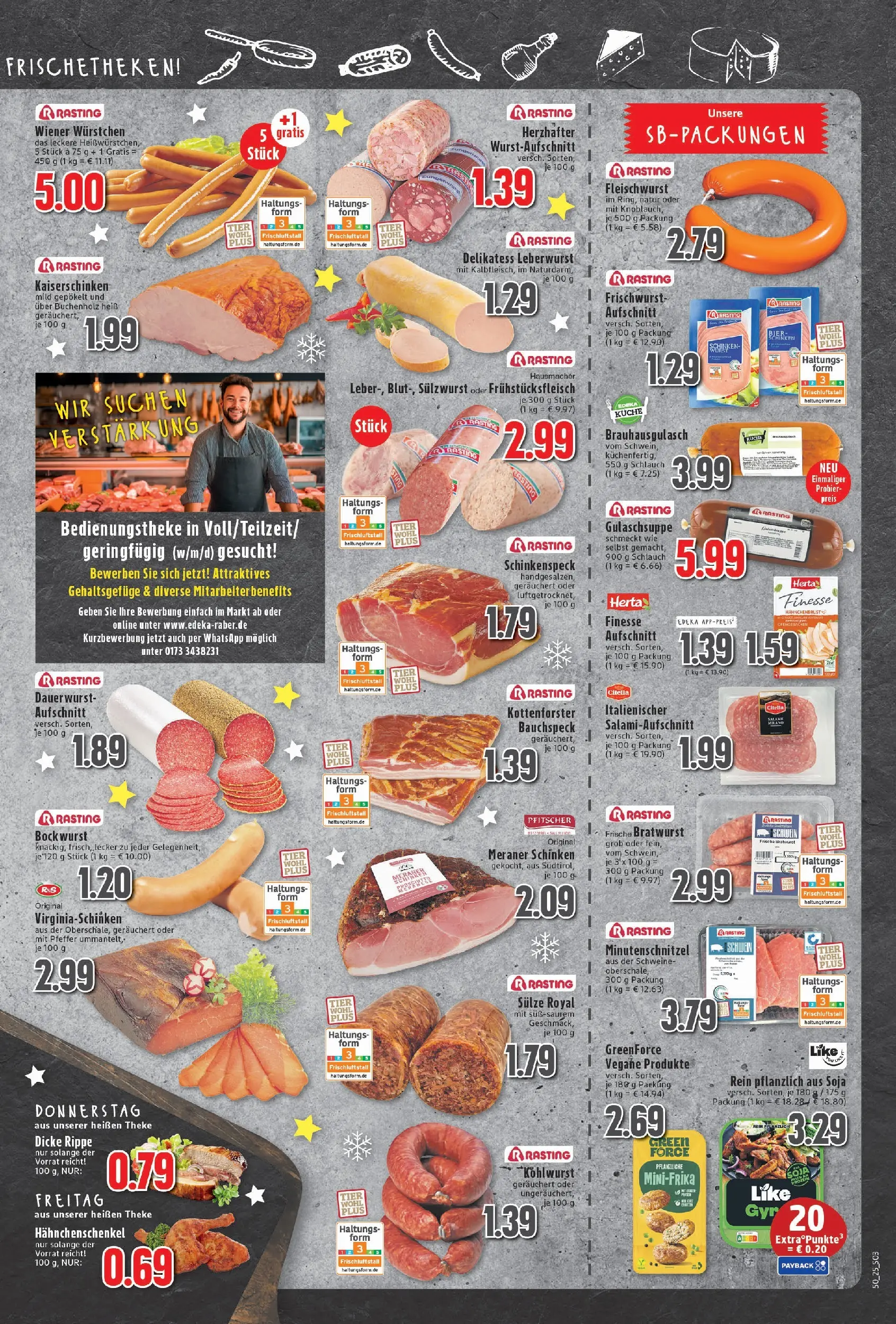 Edeka prospekt Neukirchen-Vluyn	 (ab 07.12.2025) » Angebote Online | Seite: 3 | Produkte: Wiener wurstchen, Hahnchenschenkel, Tür, Herta finesse