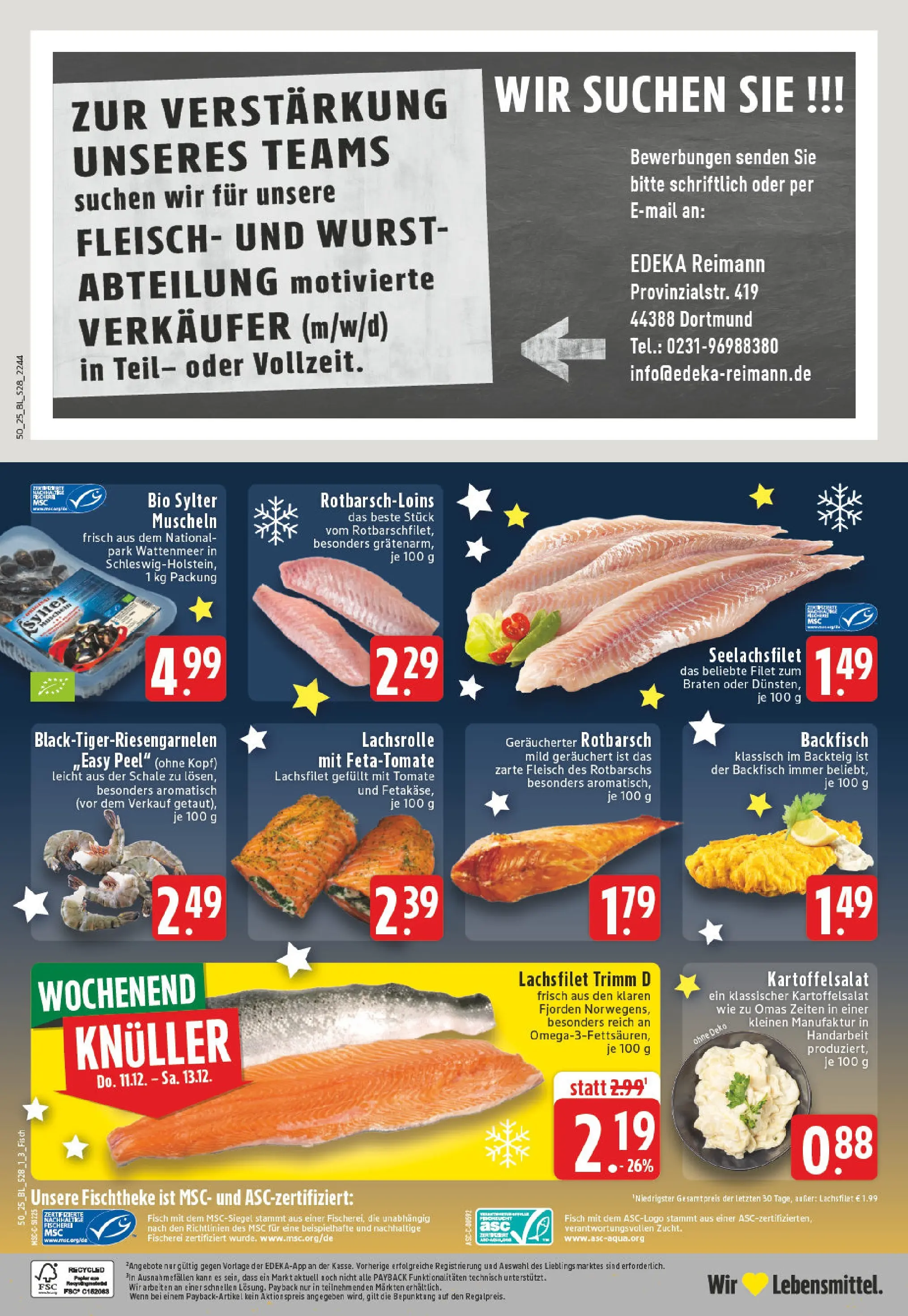 Edeka prospekt Dortmund	 (ab 08.12.2025) » Angebote Online | Seite: 30 | Produkte: Fisch, Wurst, Fleisch