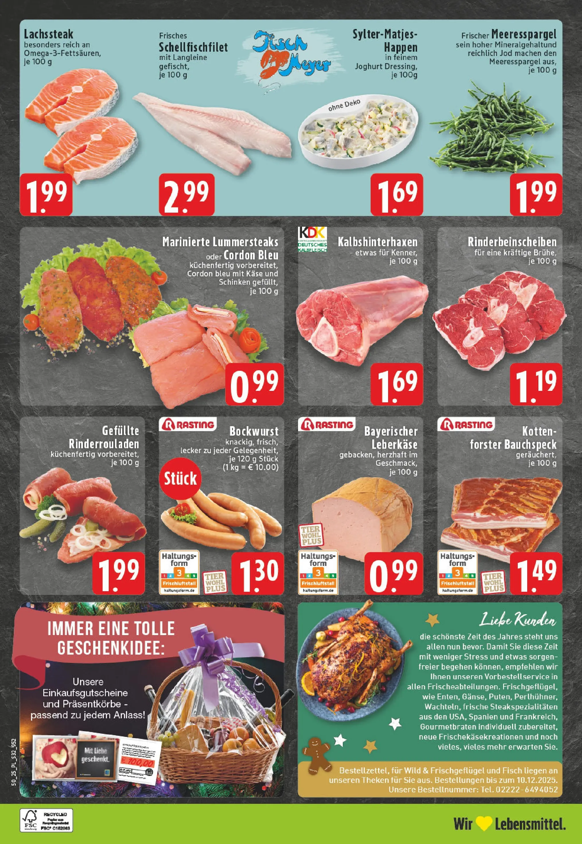 Edeka prospekt Bornheim	 (ab 07.12.2025) » Angebote Online | Seite: 34 | Produkte: Rinderrouladen, Käse, Fisch, Schinken
