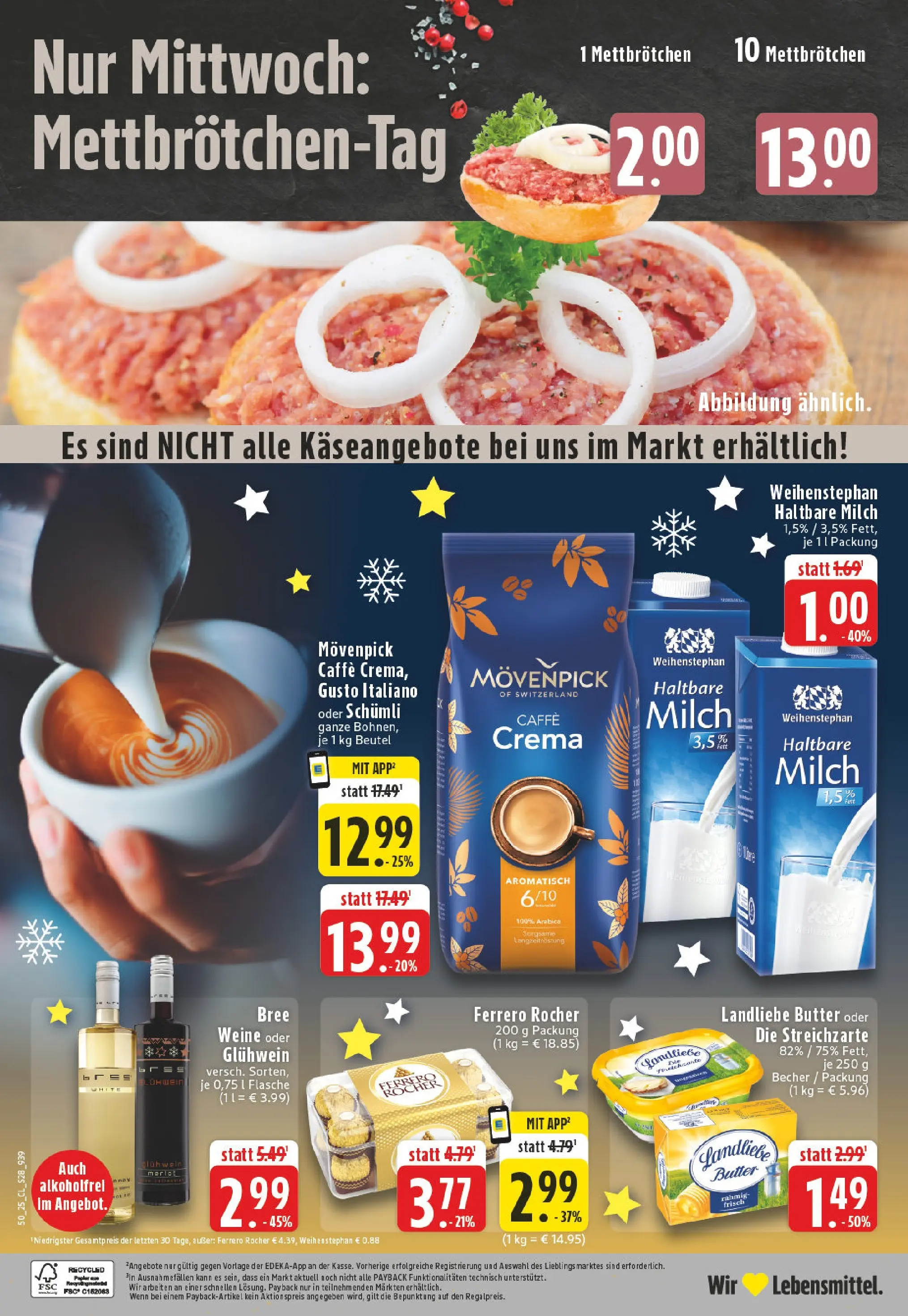 Edeka prospekt Iserlohn	 (ab 07.12.2025) » Angebote Online | Seite: 30 | Produkte: Ferrero rocher, Milch, Butter, Bree