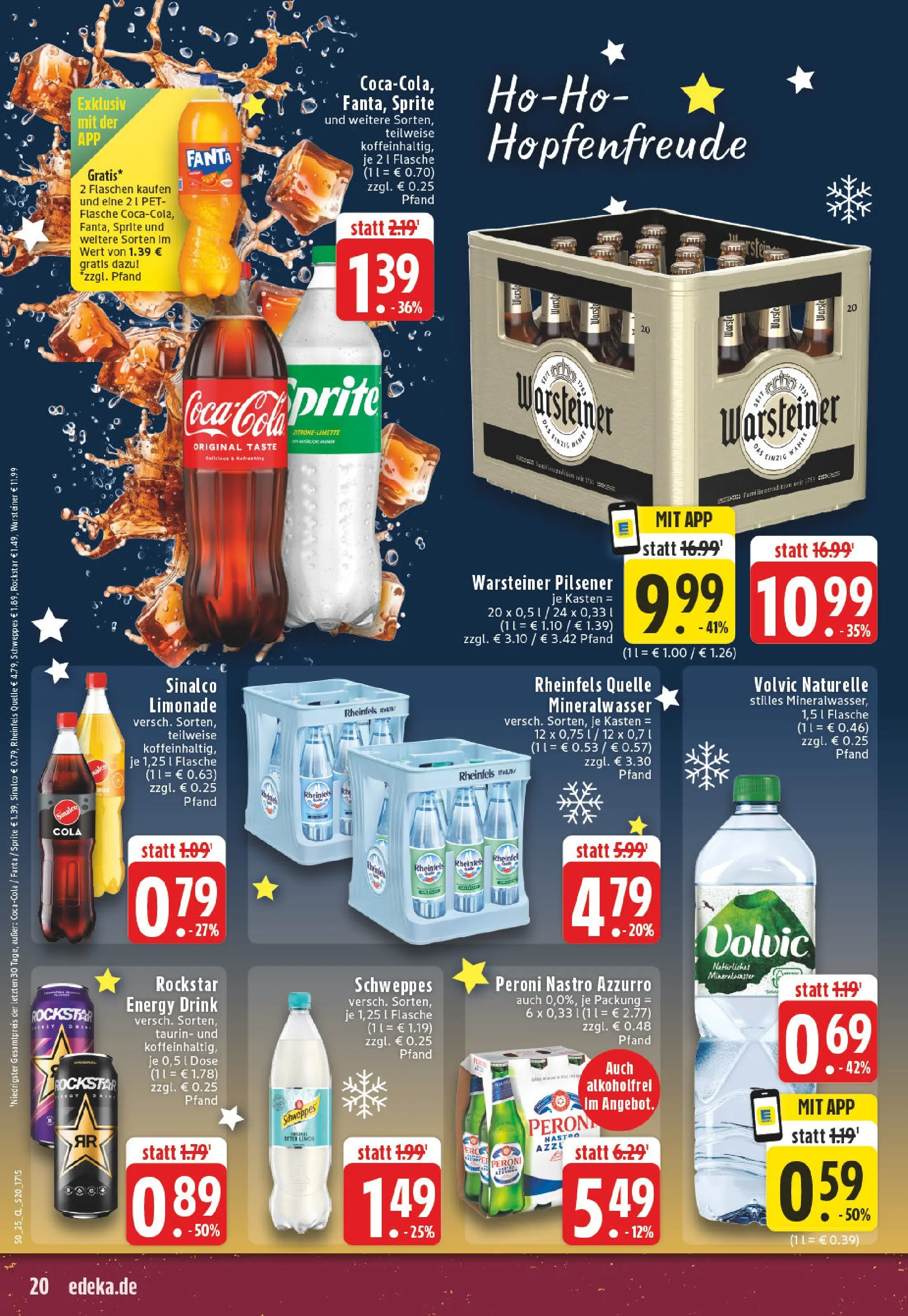 Edeka prospekt Lünen-Brambauer	 (ab 07.12.2025) » Angebote Online | Seite: 20 | Produkte: Fanta, Sprite, Warsteiner, Volvic