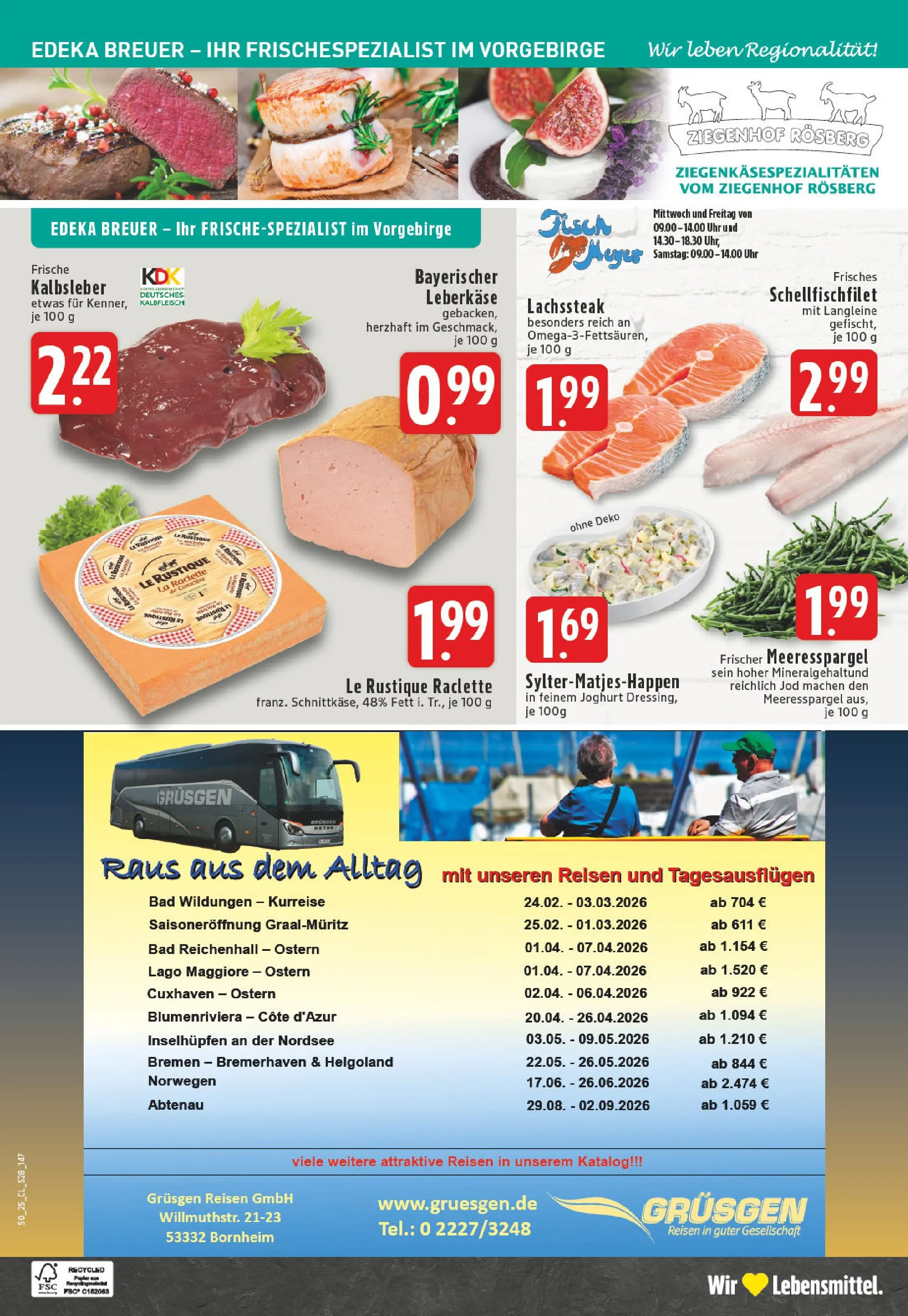 Edeka prospekt Bornheim-Walberberg	 (ab 07.12.2025) » Angebote Online | Seite: 30 | Produkte: Joghurt, Kalbsleber, Steak, Uhr