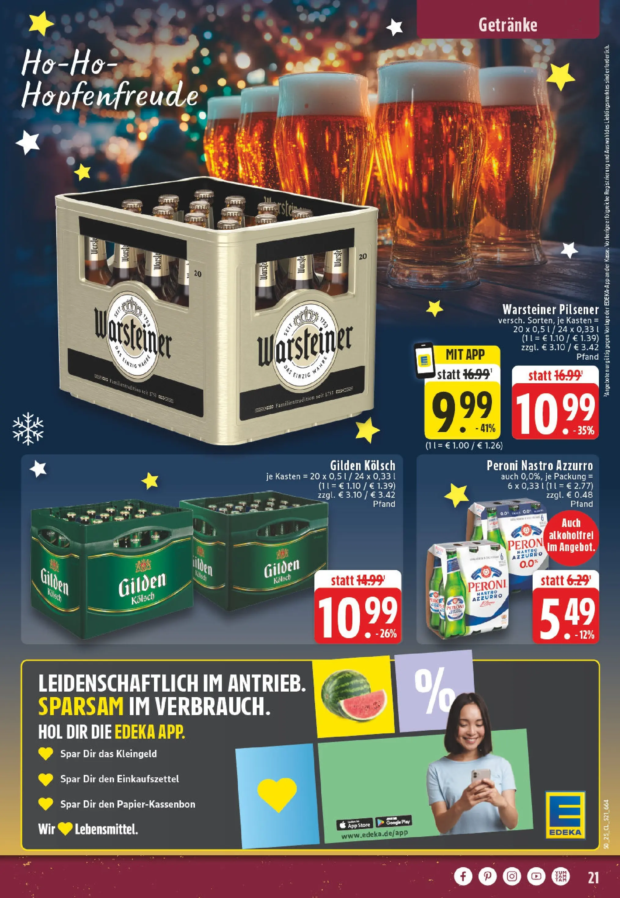 Edeka prospekt Hennef - Uckerath	 (ab 07.12.2025) » Angebote Online | Seite: 21 | Produkte: Warsteiner
