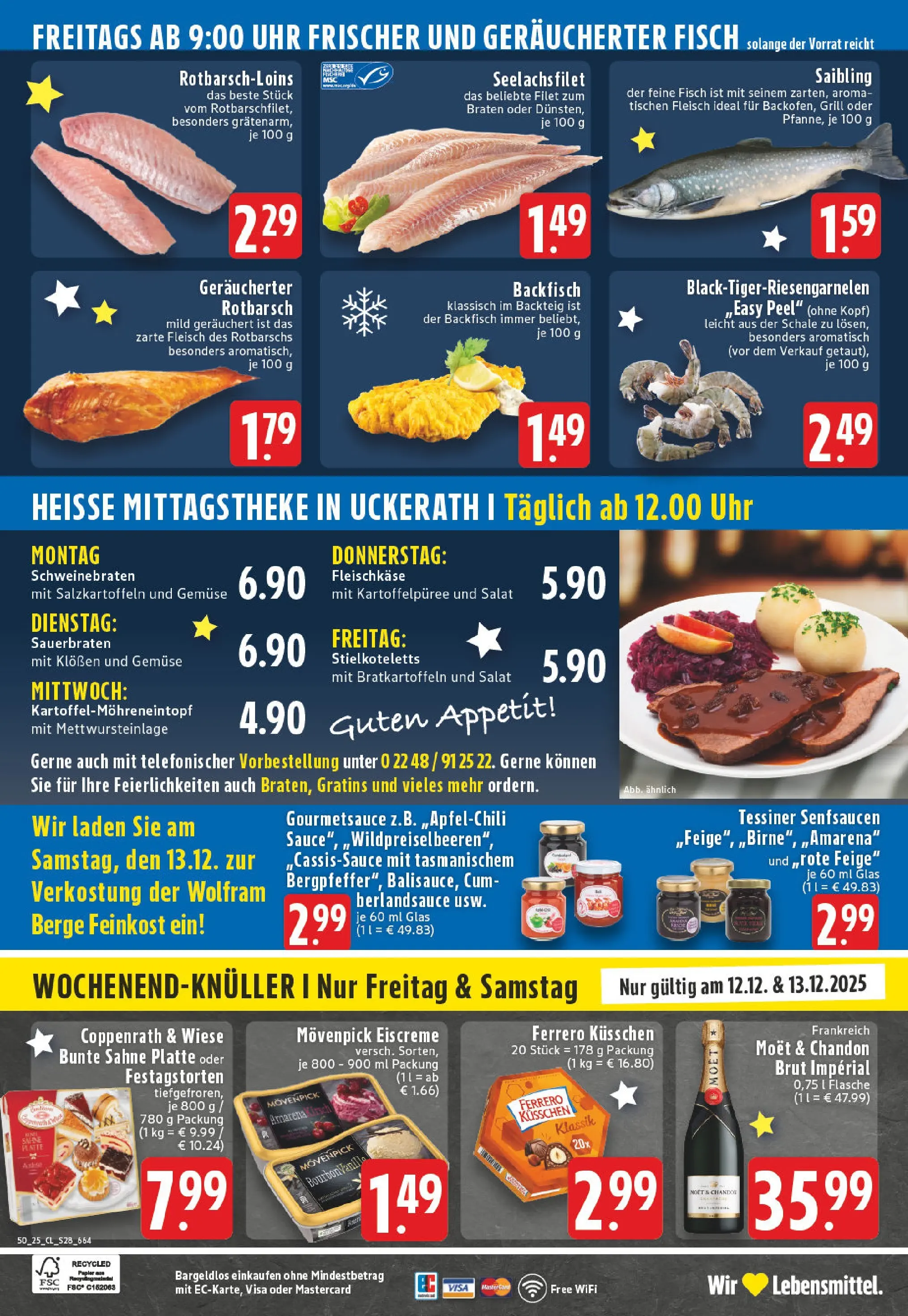 Edeka prospekt Hennef - Uckerath	 (ab 07.12.2025) » Angebote Online | Seite: 30 | Produkte: Fisch, Sahne, Salat, Uhr