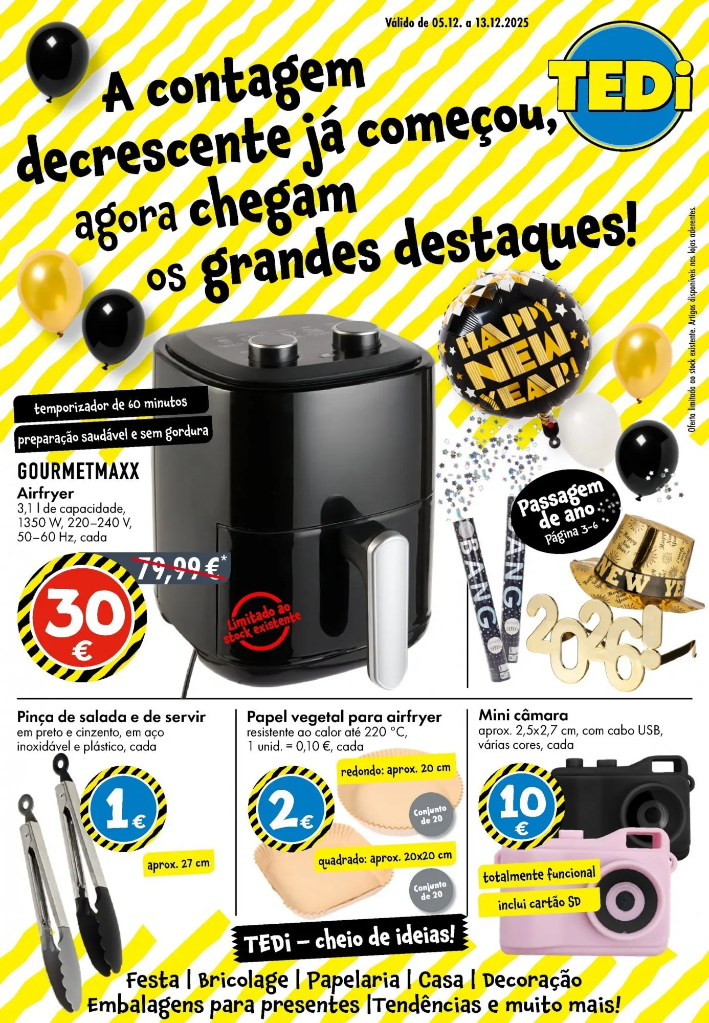 TEDi - Folheto de TEDi até 13.12.2025 » de 05/12/2025 - 13/12/2025 | Página: 1 | Produtos: Cabo, Pinça, Salada