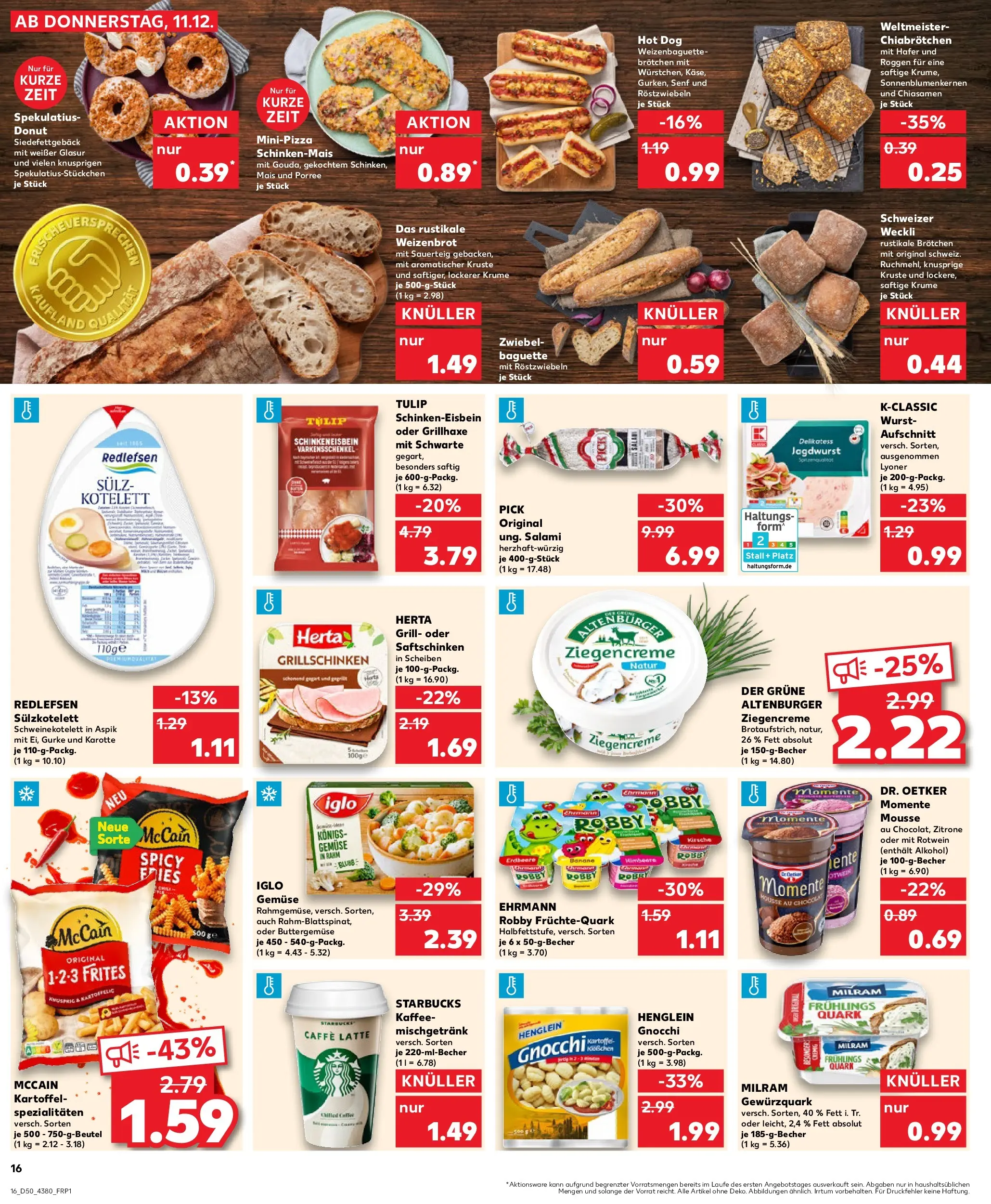 Prospekt Kaufland ab 11.12.2025 » Angebote Online zum Blättern | Seite: 16 | Produkte: Zitrone, Salami, Pizza, Ente