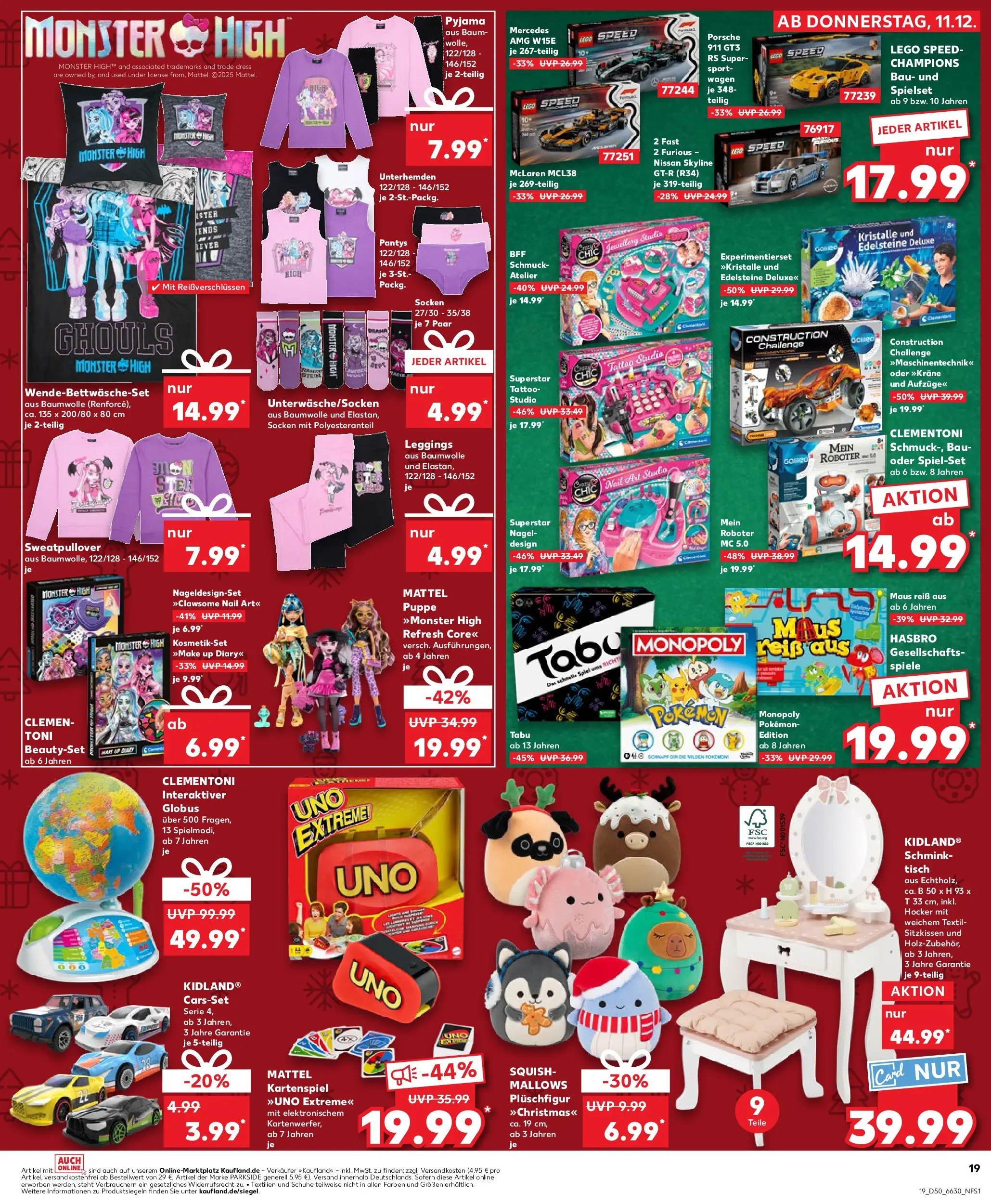 Prospekt Kaufland ab 11.12.2025 » Angebote Online zum Blättern | Seite: 19 | Produkte: Spiel, Roboter, Sweatshirt, Maus