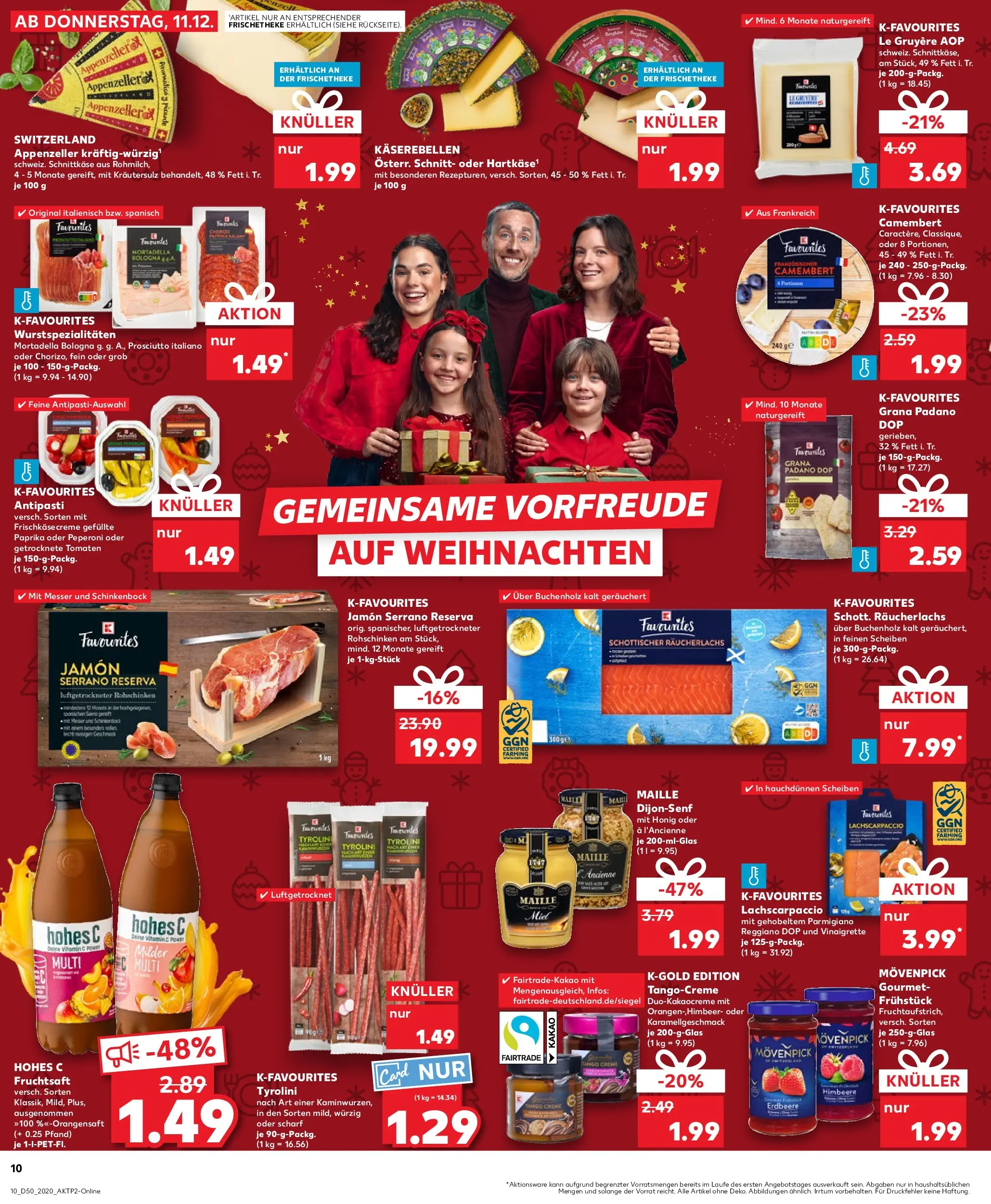 Prospekt Kaufland ab 11.12.2025 » Angebote Online zum Blättern | Seite: 10 | Produkte: Tomaten, Räucherlachs, Himbeere, Hohes c