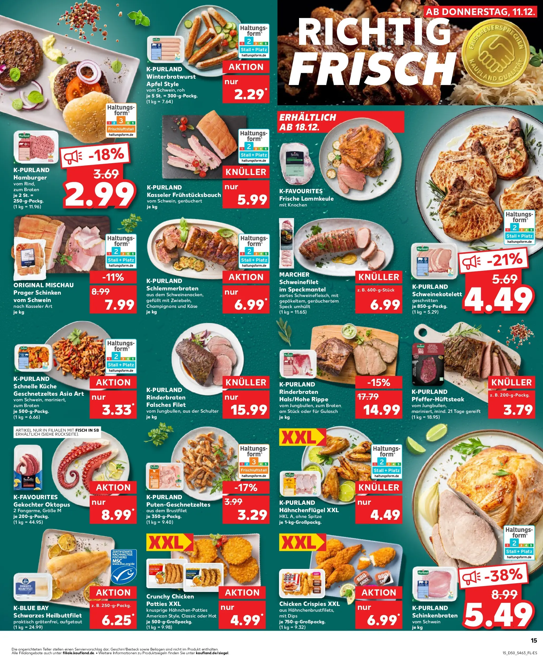 Prospekt Kaufland ab 11.12.2025 » Angebote Online zum Blättern | Seite: 15 | Produkte: Küche, Fisch, Gulasch, Schinken