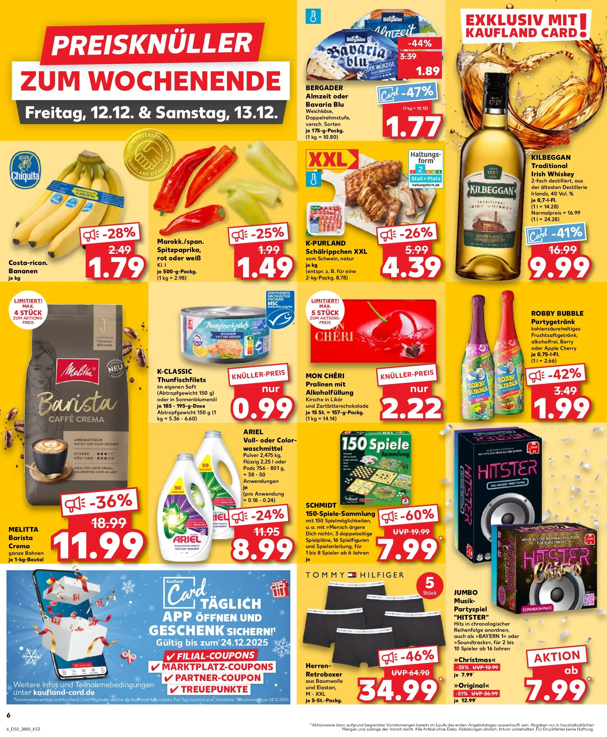 Prospekt Kaufland ab 11.12.2025 » Angebote Online zum Blättern | Seite: 6 | Produkte: Sonnenblumenol, Wasser, Saft, Whiskey