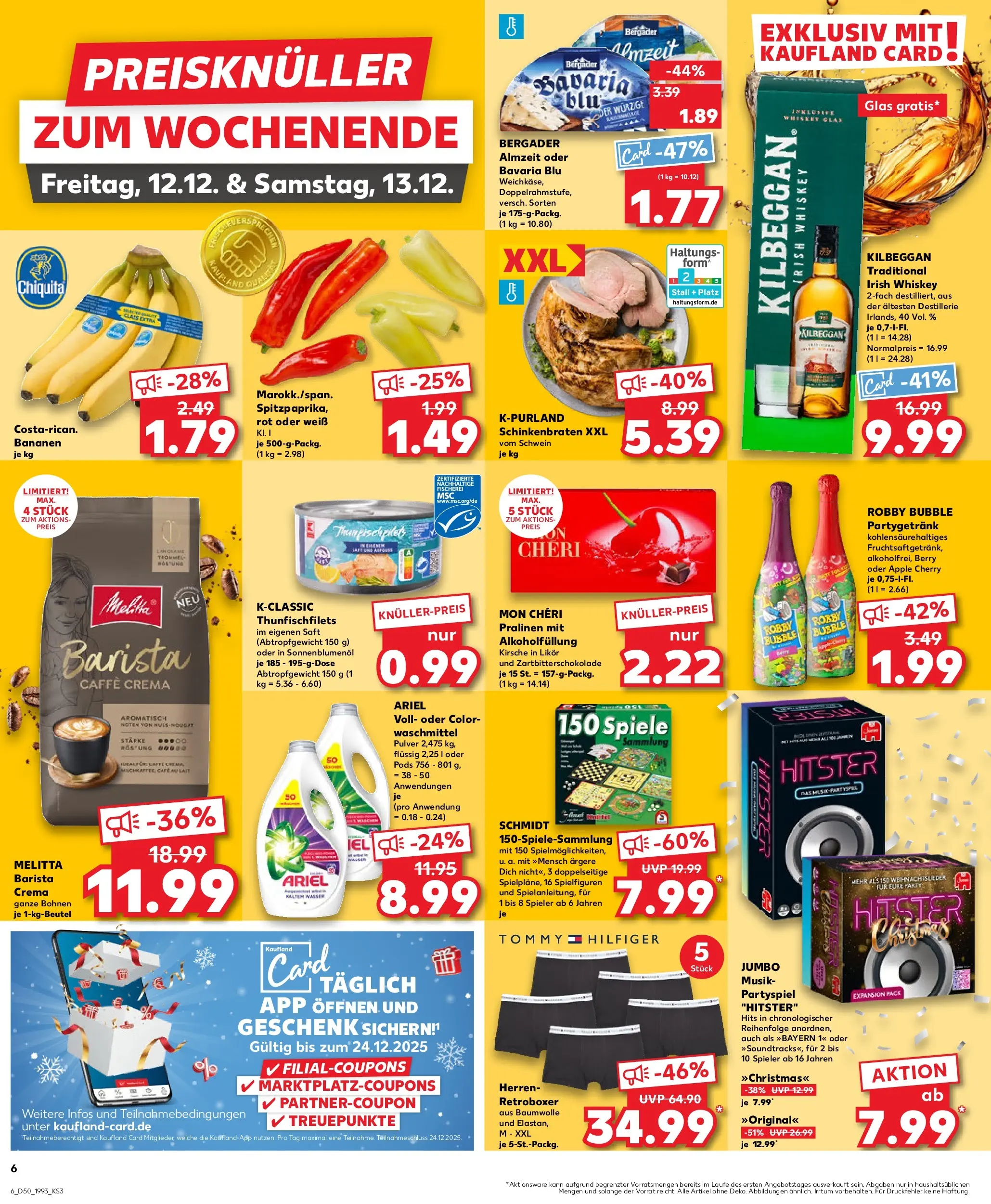 Prospekt Kaufland ab 11.12.2025 » Angebote Online zum Blättern | Seite: 6 | Produkte: Melitta, Ariel, Whiskey, Mon cheri