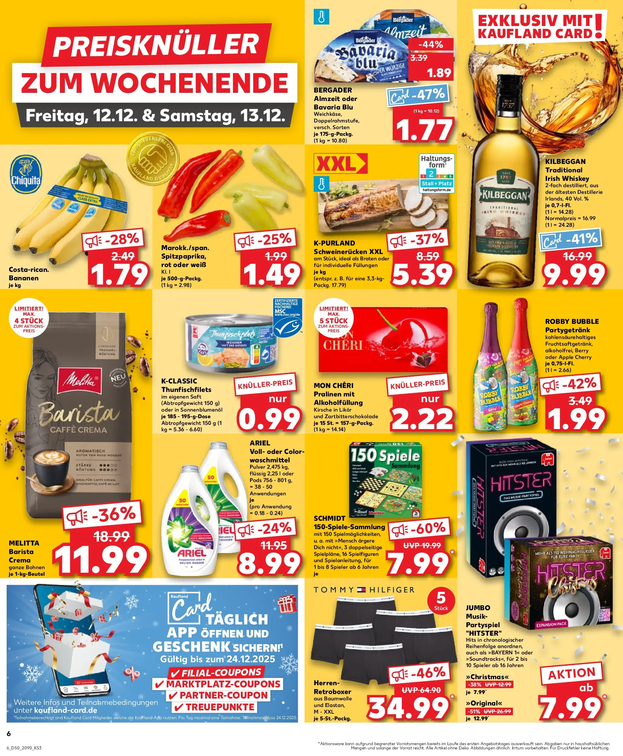 Prospekt Kaufland ab 11.12.2025 » Angebote Online zum Blättern | Seite: 6 | Produkte: Bananen, Apple, Saft, Mon cheri