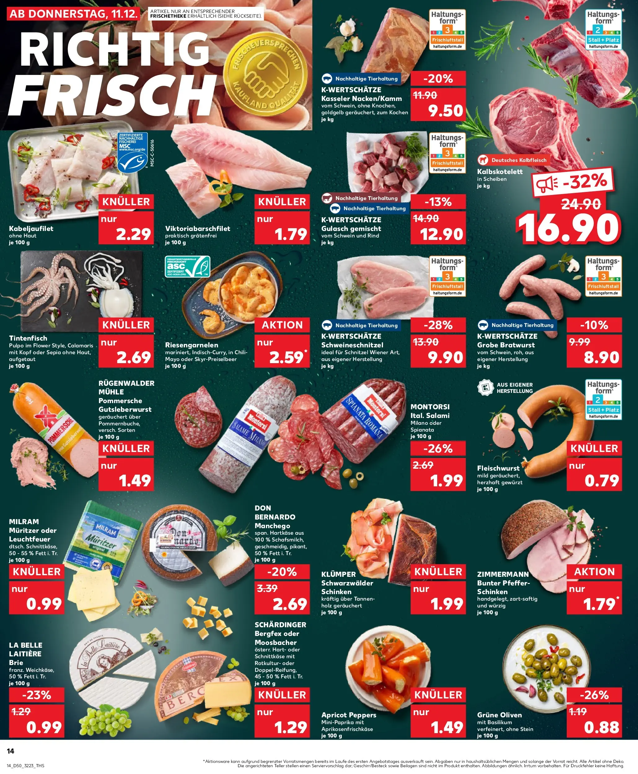 Prospekt Kaufland ab 11.12.2025 » Angebote Online zum Blättern | Seite: 14 | Produkte: Mühle, Bratwurst, Tintenfisch, Chili