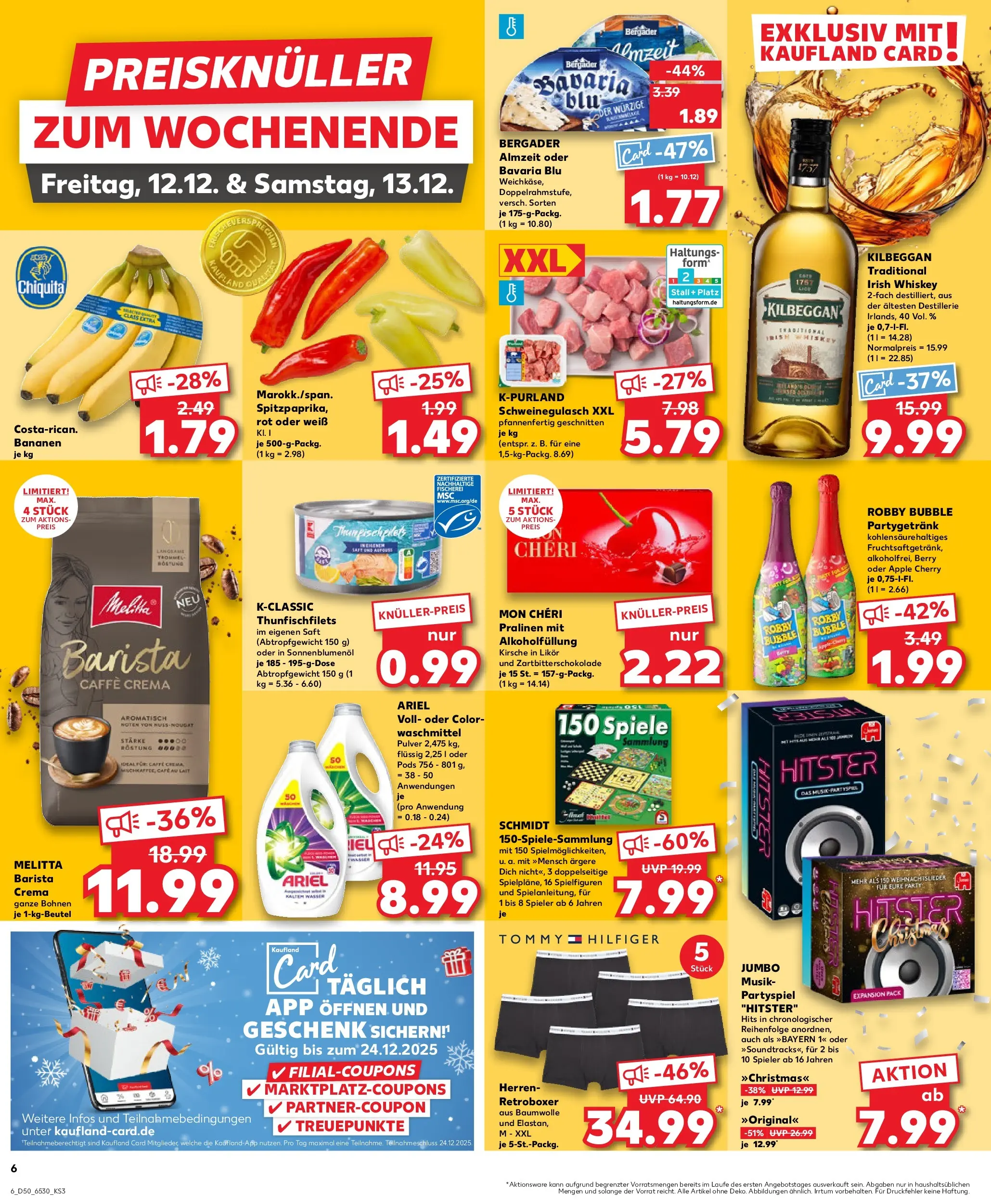 Prospekt Kaufland ab 11.12.2025 » Angebote Online zum Blättern | Seite: 6 | Produkte: Ariel, Bananen, Apple, Whiskey