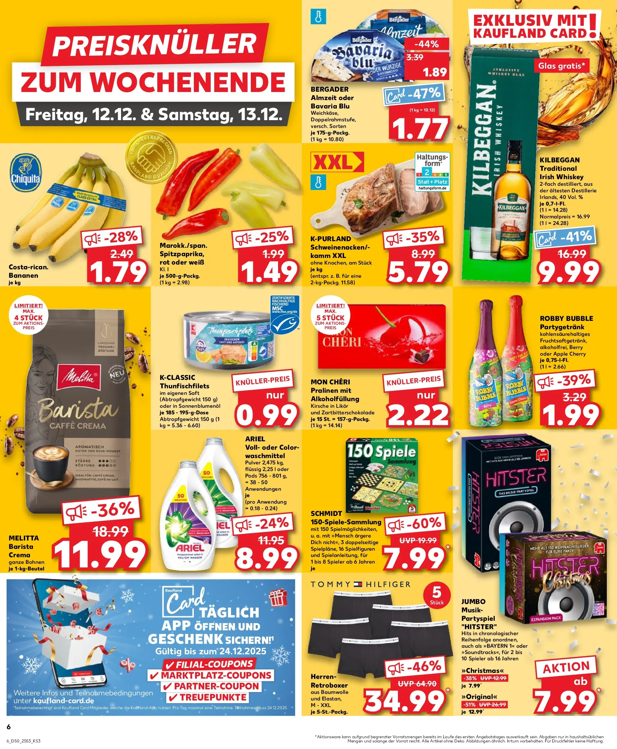 Prospekt Kaufland ab 11.12.2025 » Angebote Online zum Blättern | Seite: 6 | Produkte: Melitta, Sonnenblumenol, Apple, Mon cheri