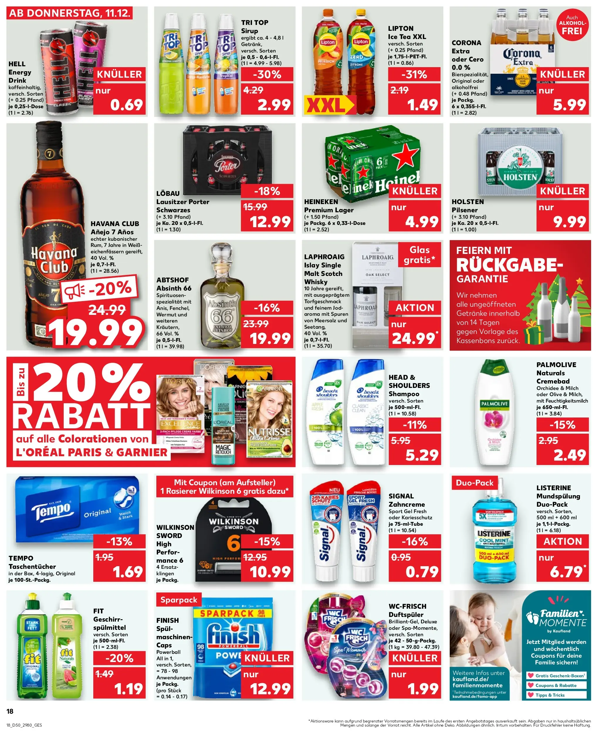 Prospekt Kaufland ab 11.12.2025 » Angebote Online zum Blättern | Seite: 18 | Produkte: Finish, Shampoo, Apple, Heineken
