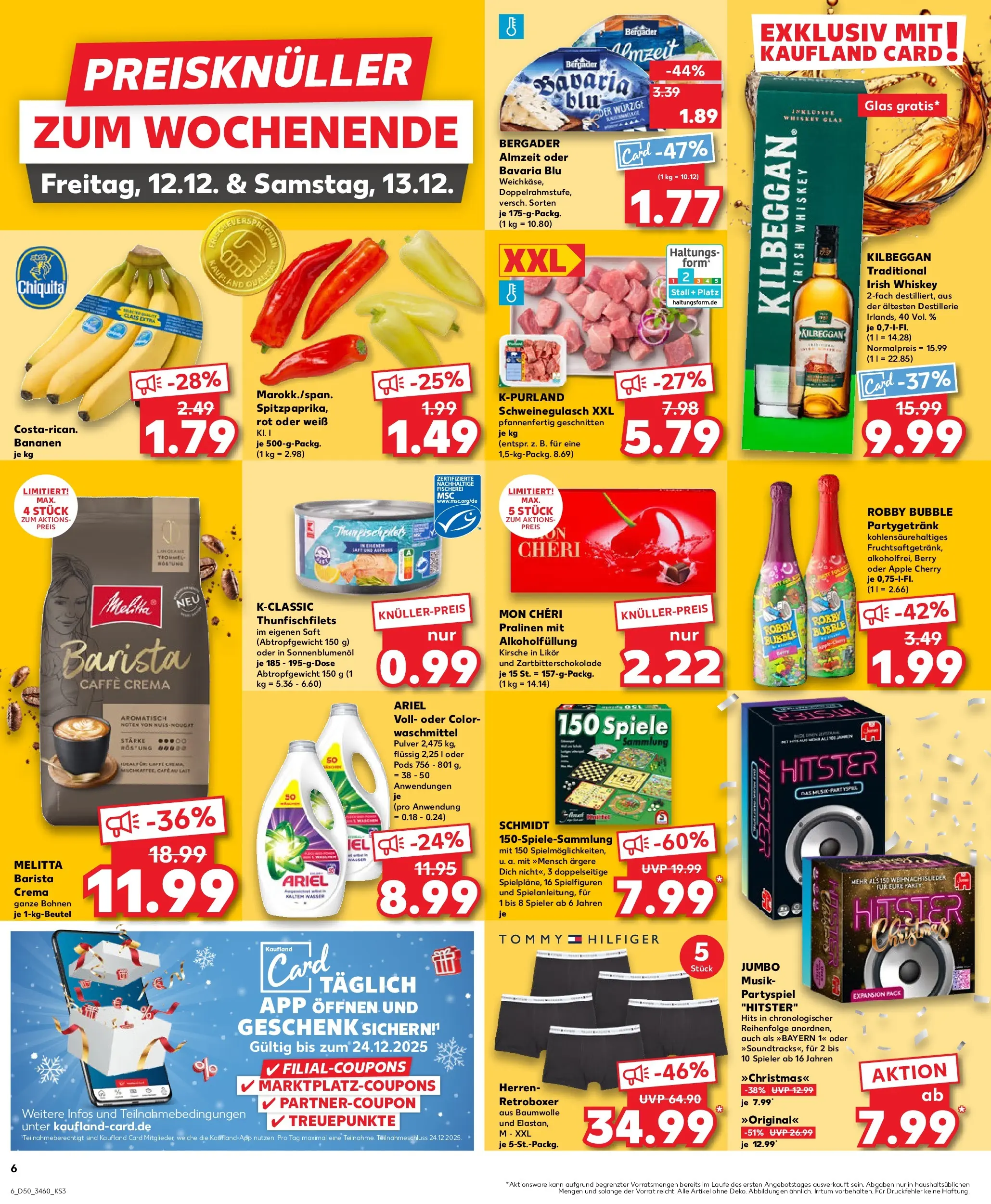 Prospekt Kaufland ab 11.12.2025 » Angebote Online zum Blättern | Seite: 6 | Produkte: Melitta, Bananen, Apple, Wasser