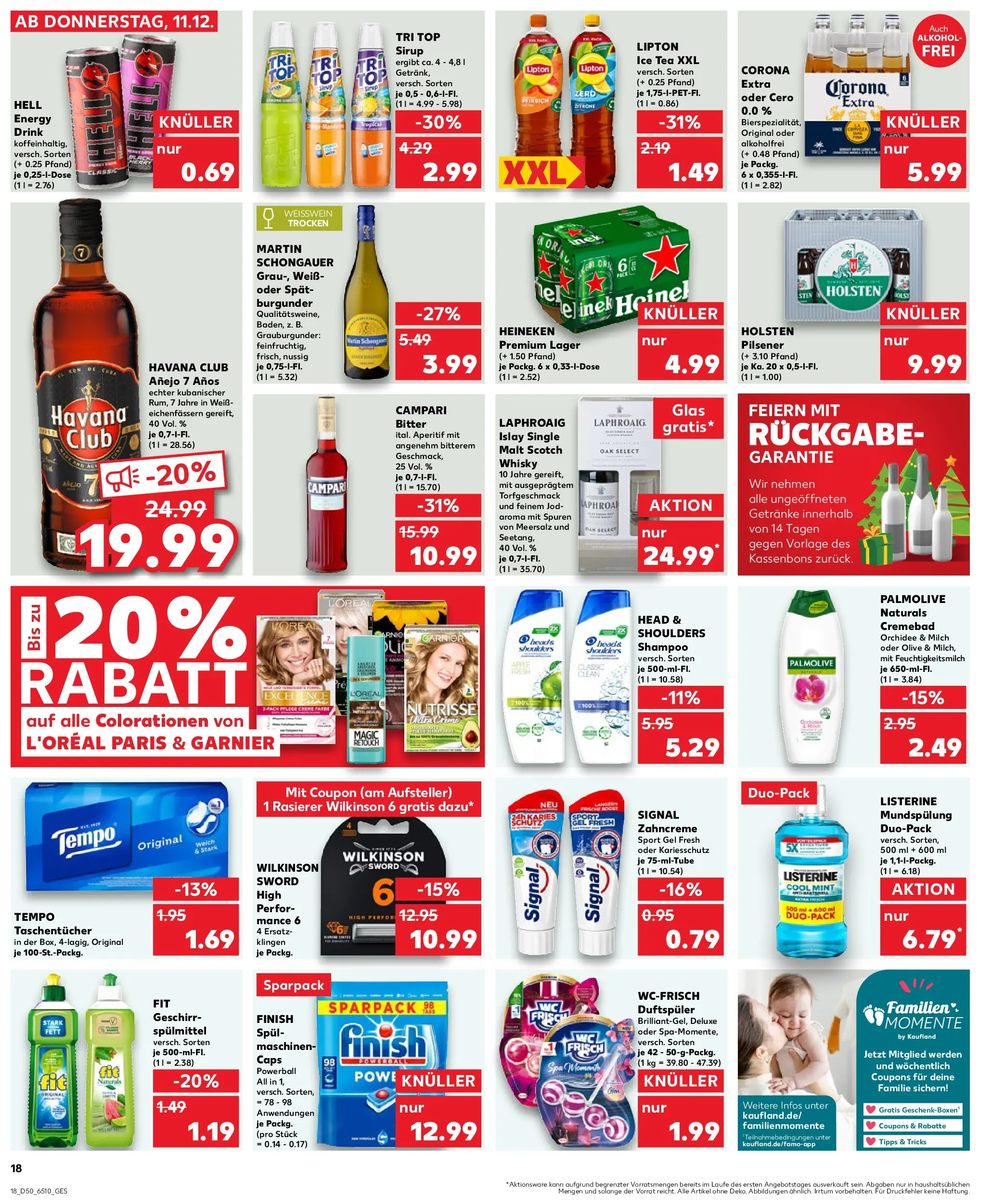 Prospekt Kaufland ab 11.12.2025 » Angebote Online zum Blättern | Seite: 18 | Produkte: Weißwein, Sirup, Shampoo, Creme