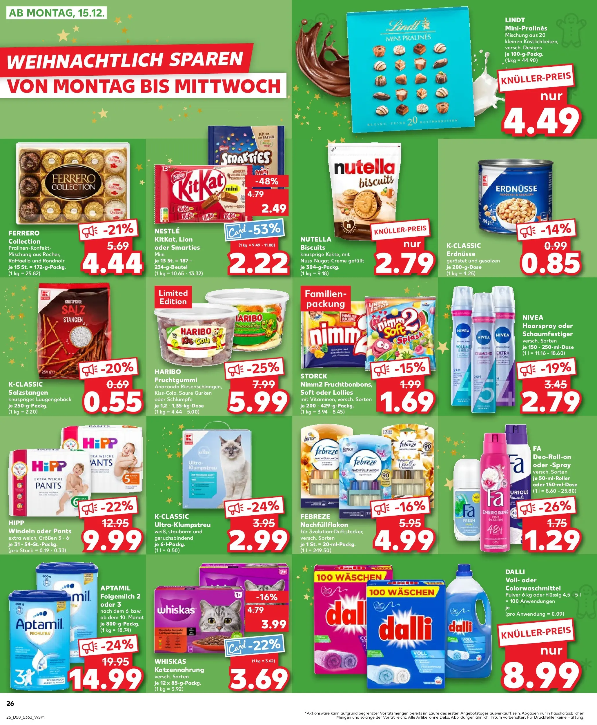 Prospekt Kaufland ab 11.12.2025 » Angebote Online zum Blättern | Seite: 26 | Produkte: Raffaello, Haribo, Smarties, Gurken