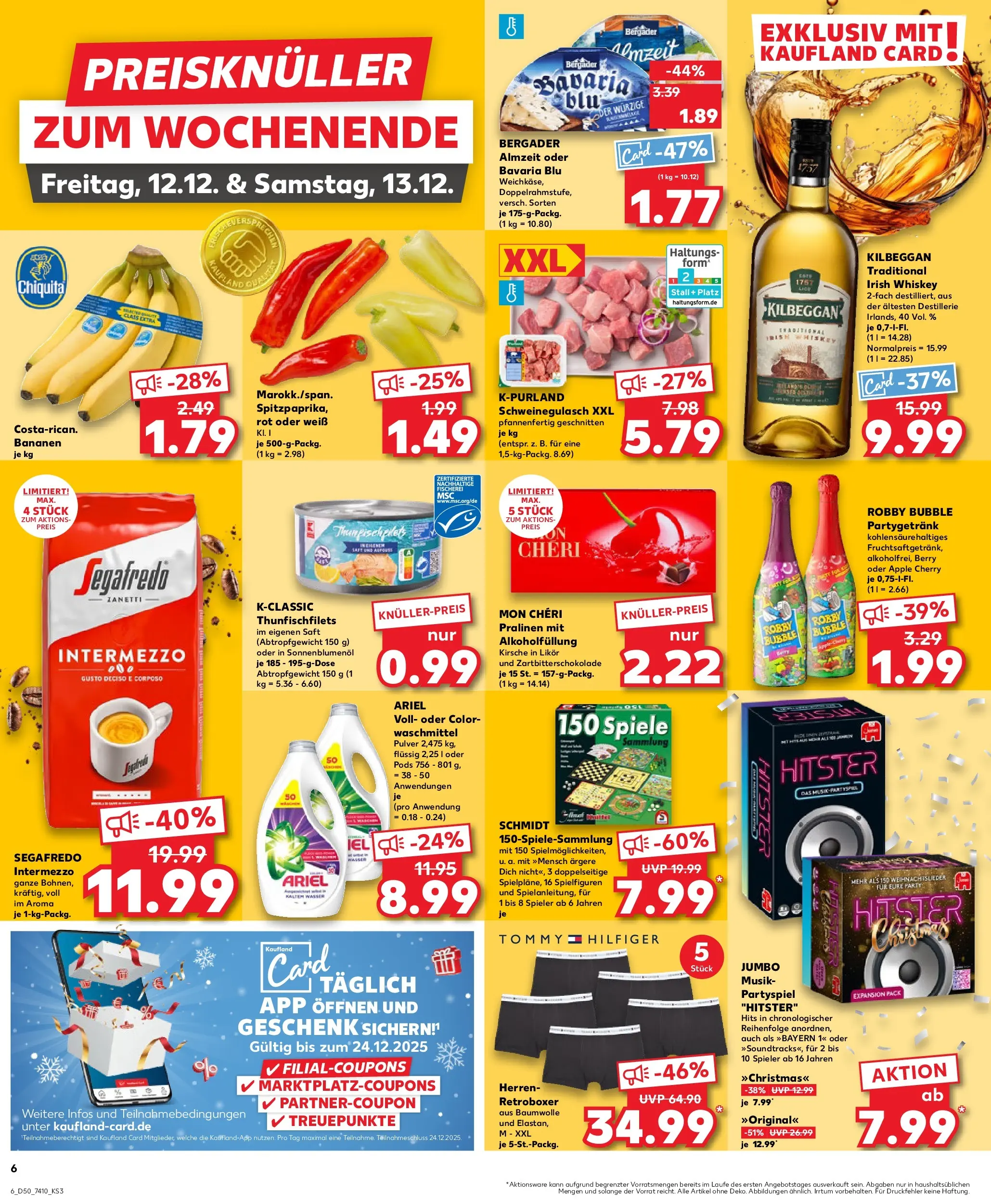 Prospekt Kaufland ab 11.12.2025 » Angebote Online zum Blättern | Seite: 6 | Produkte: Sonnenblumenol, Waschmittel, Saft, Mon cheri