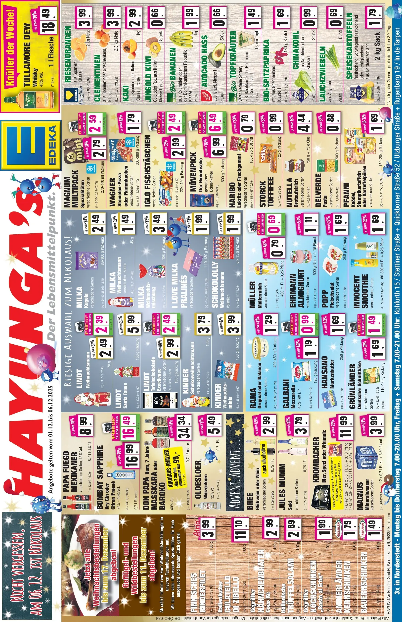 Edeka prospekt Norderstedt	 (ab 01.12.2025) » Angebote Online | Seite: 1 | Produkte: Oldesloer, Jules mumm, Toffifee, Lindt