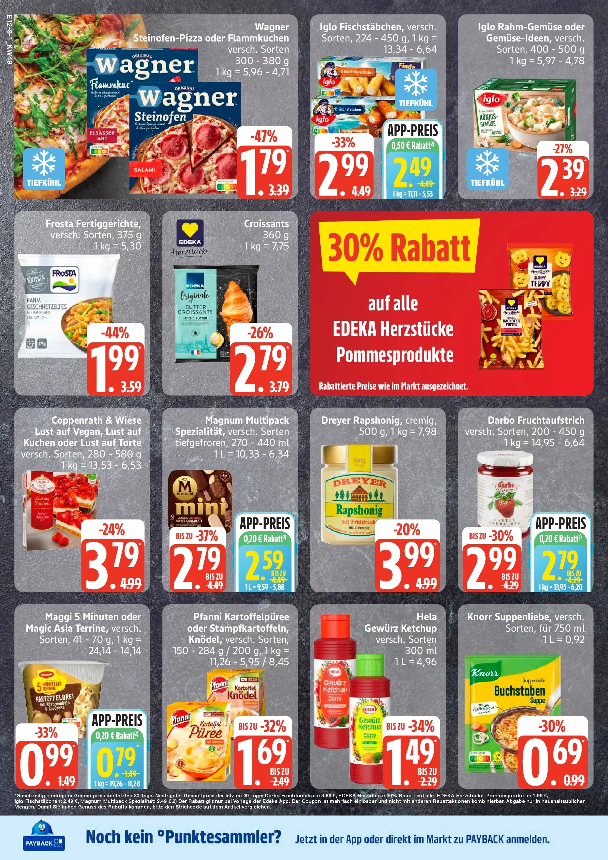 Edeka prospekt Bargteheide	 (ab 01.12.2025) » Angebote Online | Seite: 8 | Produkte: Iglo, Gemüse, Salami, Pizza