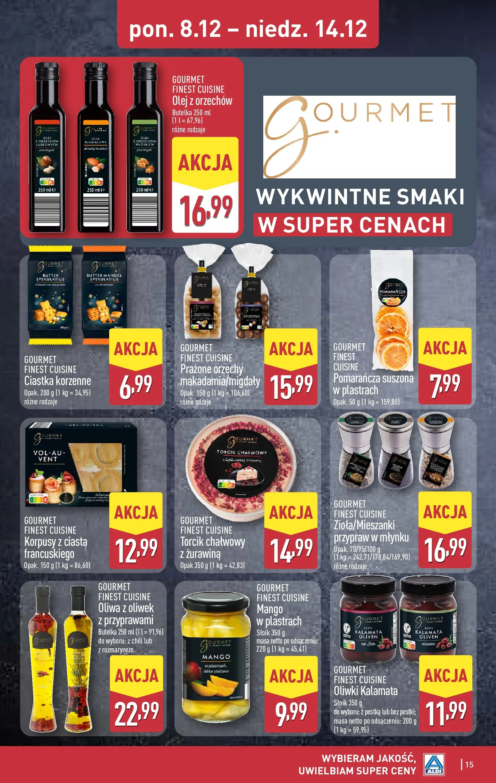 Aldi - Dodatkowe promocje na weekend w ALDI od 10.12.2025 - Ulotka PDF, promocje | Strona: 15 | Produkty: Oliwa z oliwek, Żurawina, Olej, Orzechy