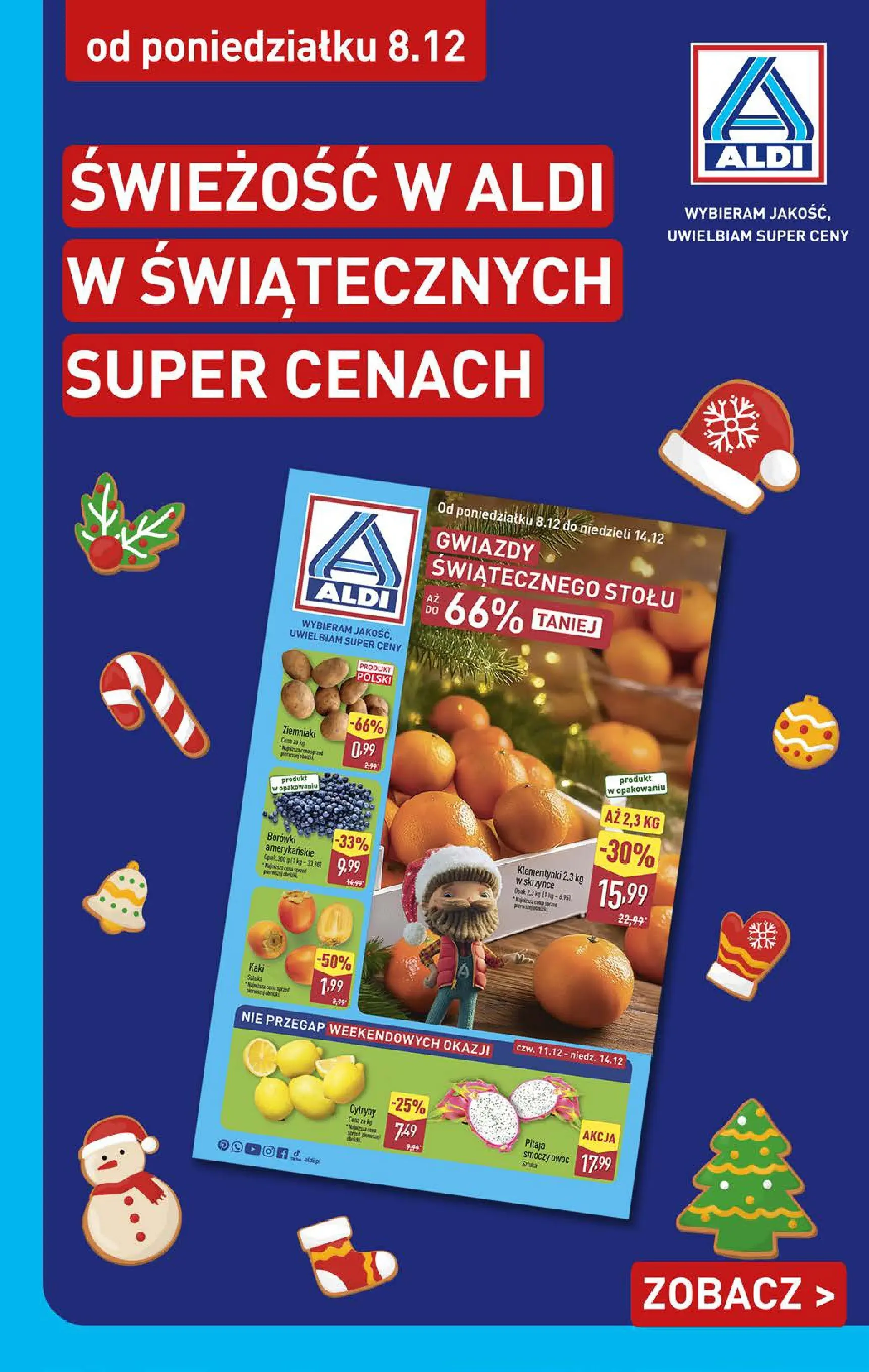 Aldi - Dodatkowe promocje na weekend w ALDI od 10.12.2025 - Ulotka PDF, promocje | Strona: 19 | Produkty: Kaki, Cytryny, Pitaja, Ziemniaki