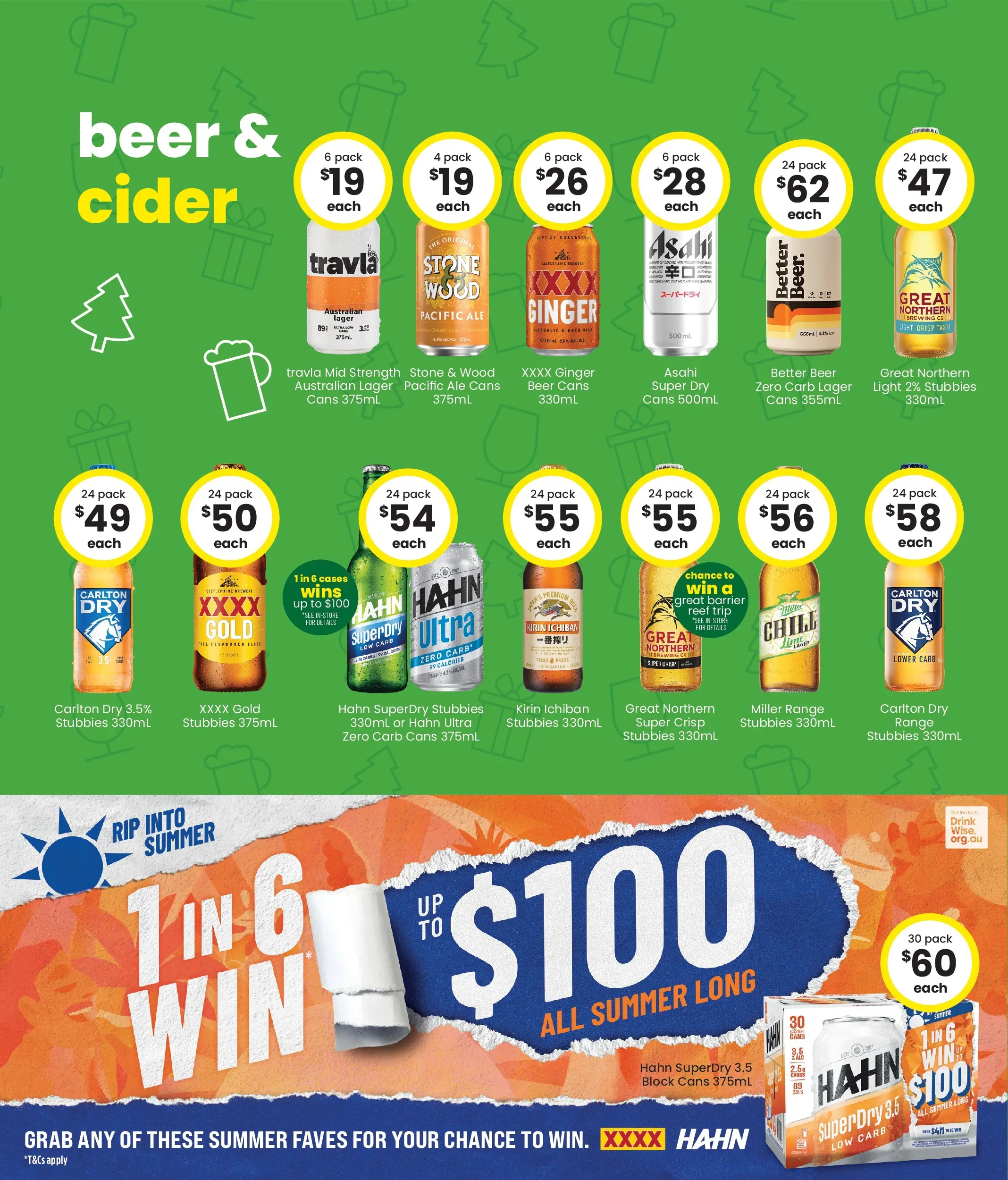 The Bottle-O Catalogue Noonamah, Humpty Doo, Winnellie - 08/12/2025 > weekly / monthly specials | Page: 4 | Products: Table, Light, Ginger, Beer