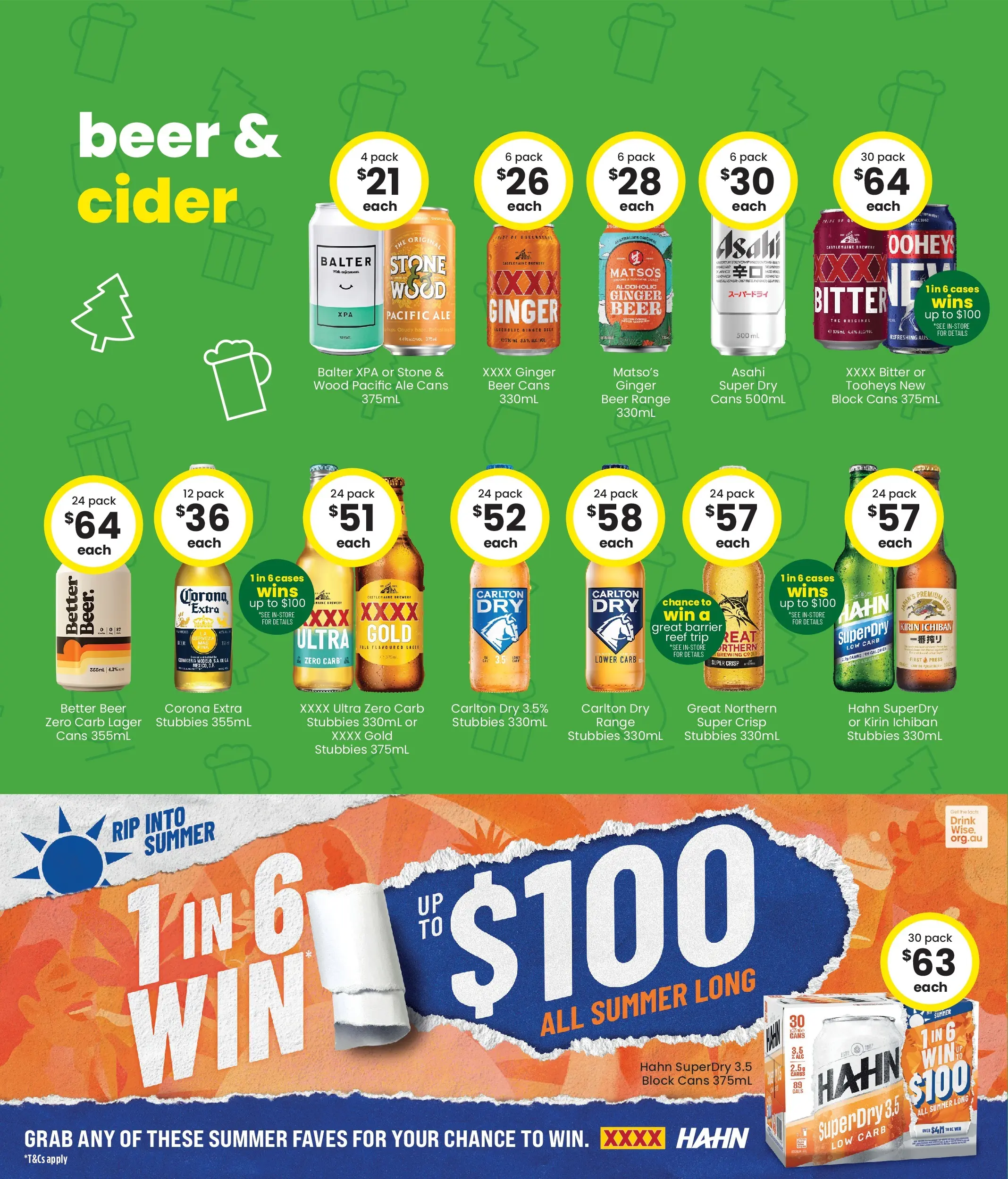 The Bottle-O Catalogue Charleville, Collinsville, Thursday Island - 08/12/2025 > weekly / monthly specials | Page: 4 | Products: Ginger, Beer, Wood, Press