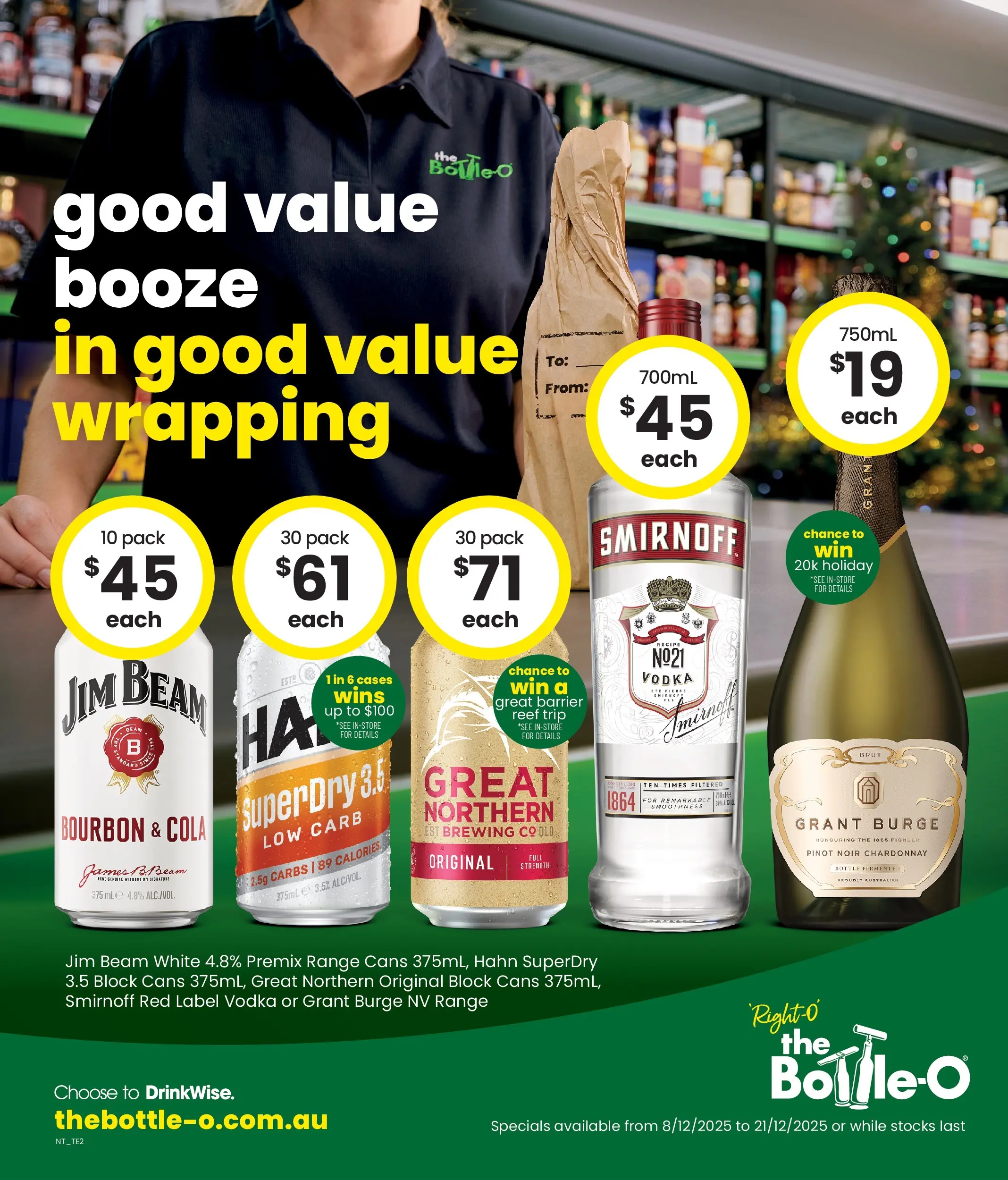 The Bottle-O Catalogue Katherine  - 08/12/2025 > weekly / monthly specials | Page: 1 | Products: Bourbon, Vodka