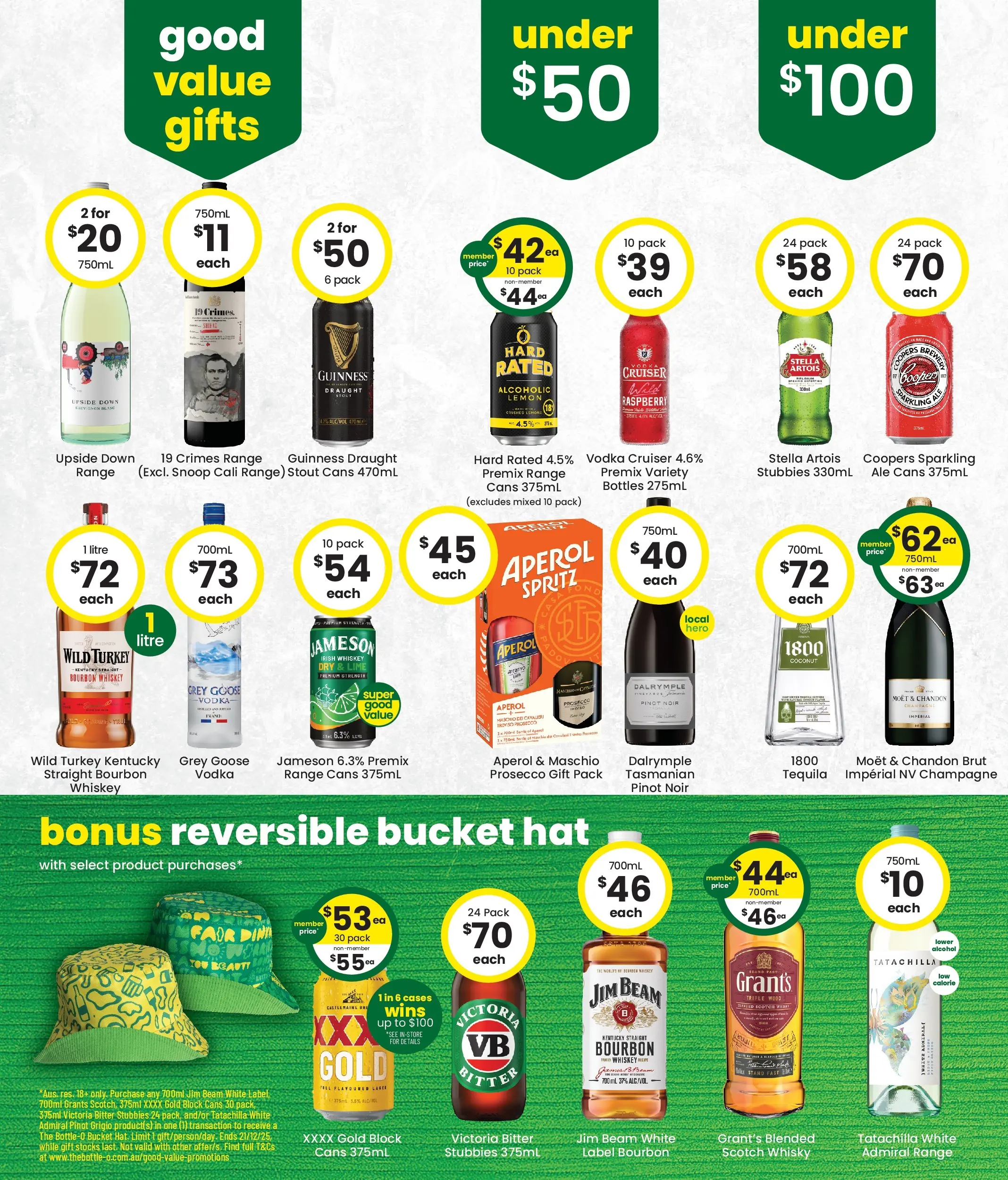 The Bottle-O - Good Value Booze, In Good Value Wrapping 08/12 - 07/12/2025 > weekly / monthly specials | Page: 3 | Products: Bucket, Bourbon, Whiskey, Lemon