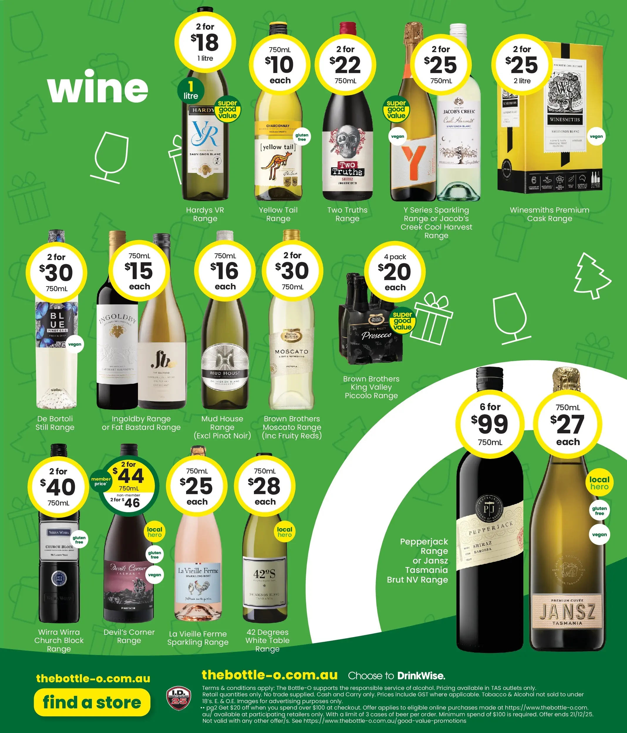 The Bottle-O - Good Value Booze, In Good Value Wrapping 08/12 - 07/12/2025 > weekly / monthly specials | Page: 8 | Products: Table, Wine, Beer