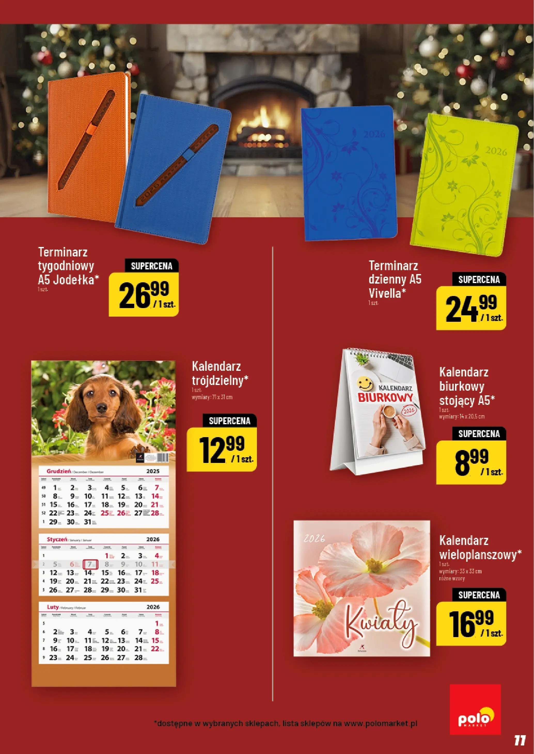 Nowa POLOmarket gazetka od jutra 03.12.2025 (PDF) | Strona: 11 | Produkty: Kalendarz