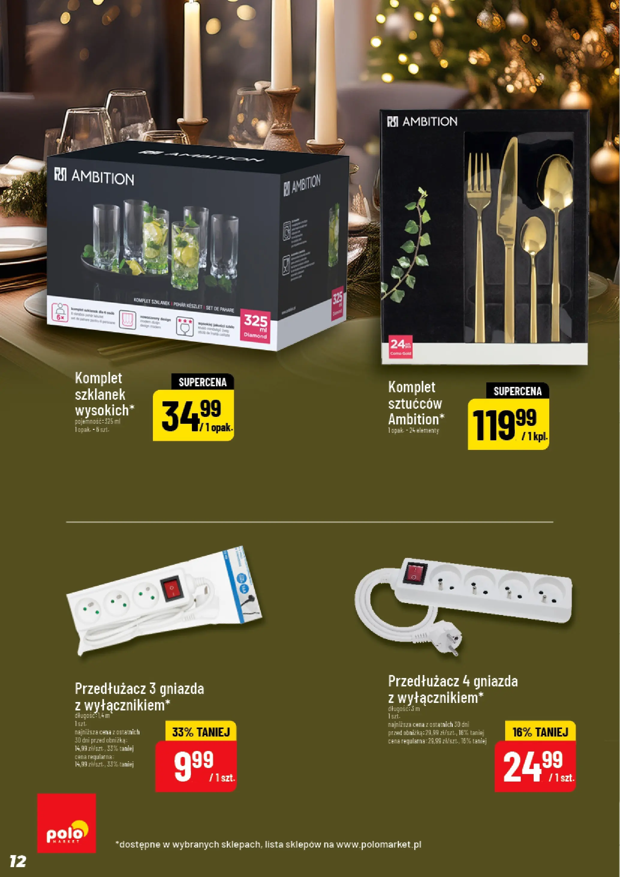 Nowa POLOmarket gazetka od jutra 03.12.2025 (PDF) | Strona: 12 | Produkty: Przedłużacz