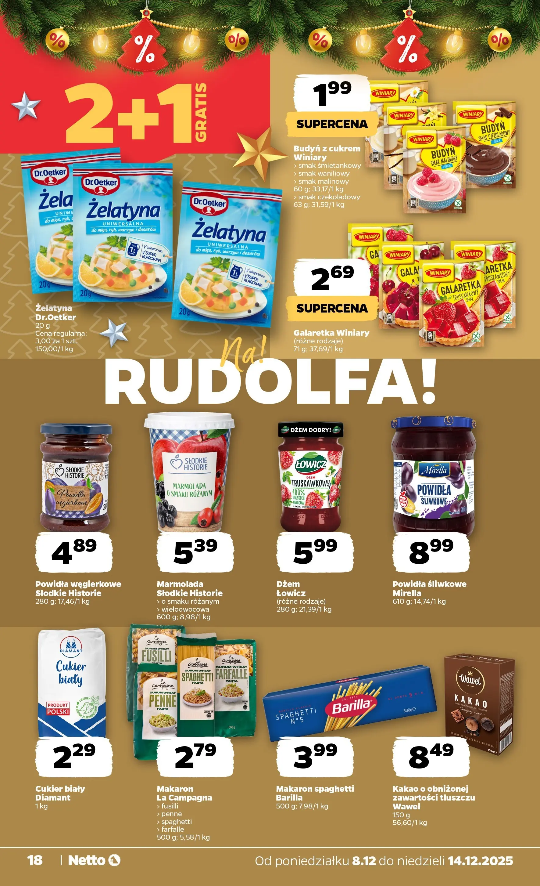 Netto - NETTO T50A ważne do 14.12 od 07.12.2025 - Aktualne promocje | Strona: 18 | Produkty: Powidła śliwkowe, Kakao, Dżem, Cukier