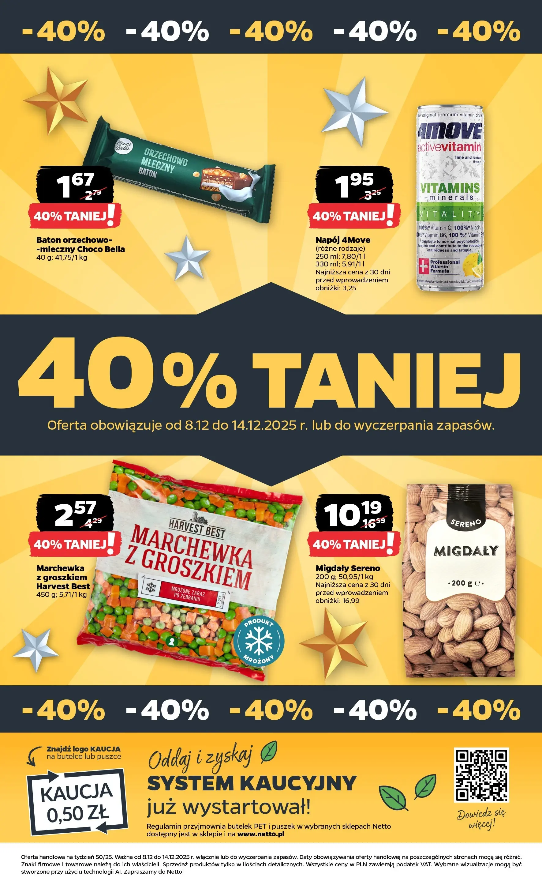 Netto - NETTO T50A ważne do 14.12 od 07.12.2025 - Aktualne promocje | Strona: 31 | Produkty: Baton, Marchewka