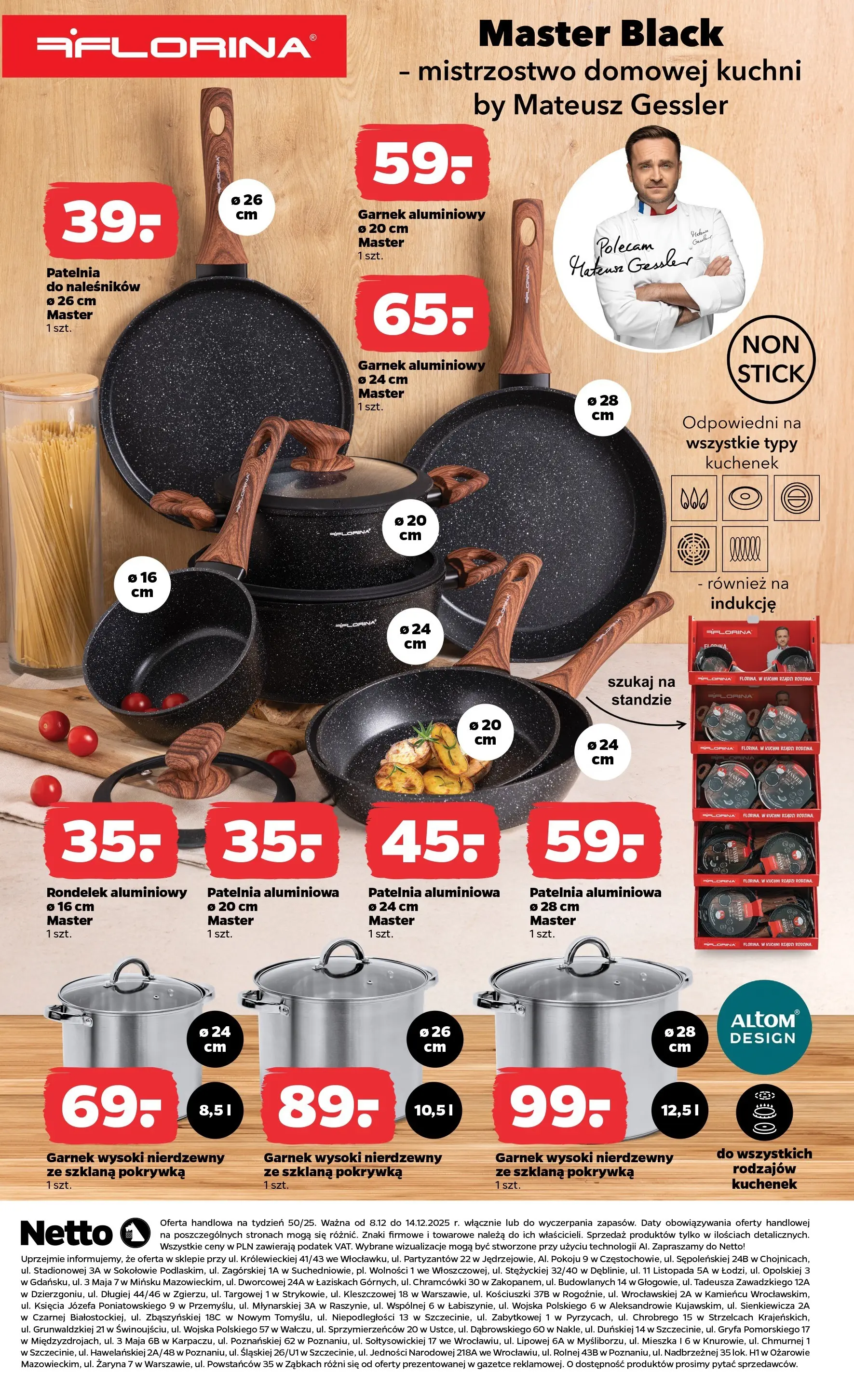 Netto - NETTO T50A ważne do 14.12 od 07.12.2025 - Aktualne promocje | Strona: 35 | Produkty: Garnek, Patelnia