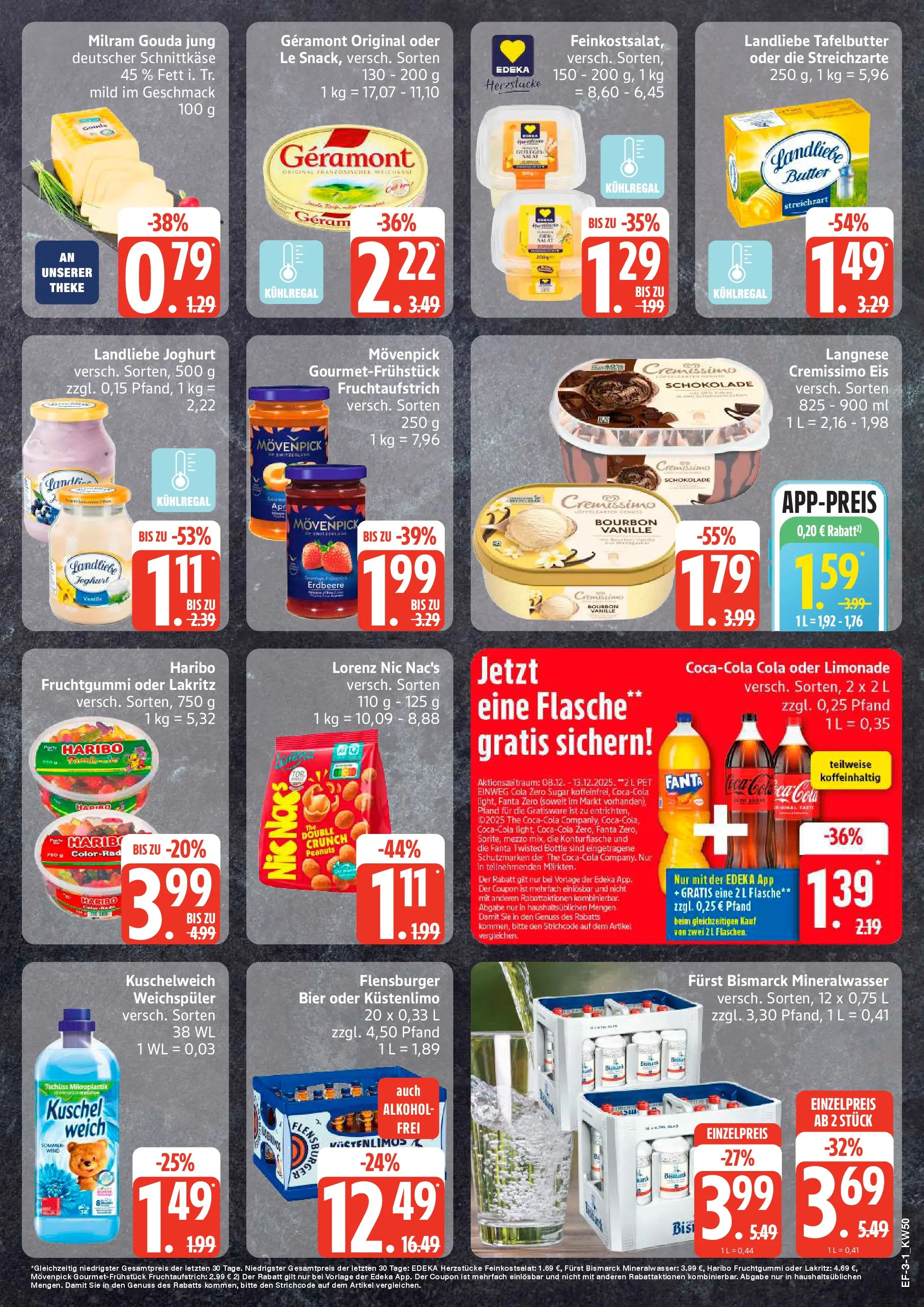 Edeka prospekt Schellhorn	 (ab 07.12.2025) » Angebote Online | Seite: 3 | Produkte: Kuschelweich, Weichspüler, Eis, Salat